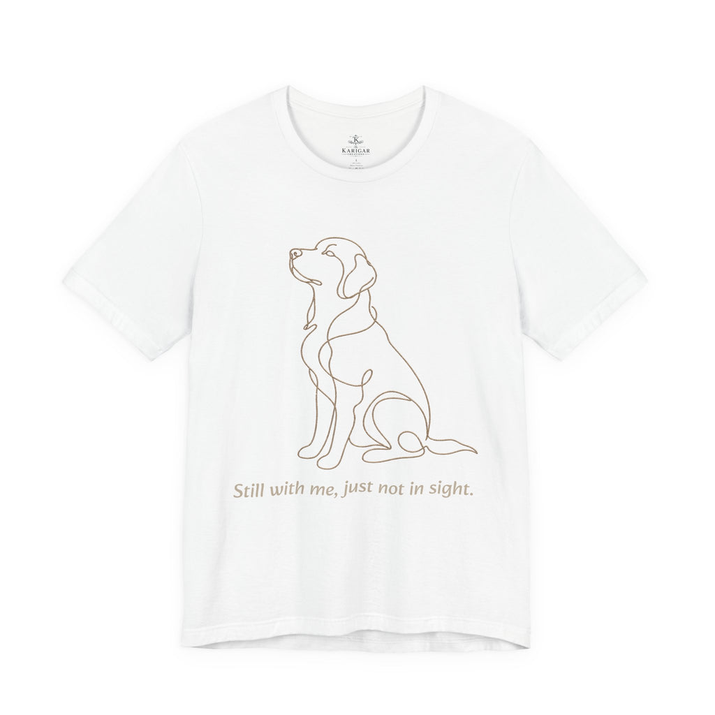 Dog Memorial T-Shirt – Labrador Remembrance Shirt, Pet Loss Sympathy Tee, Minimalist Line Art Dog Graphic Unisex Shirt