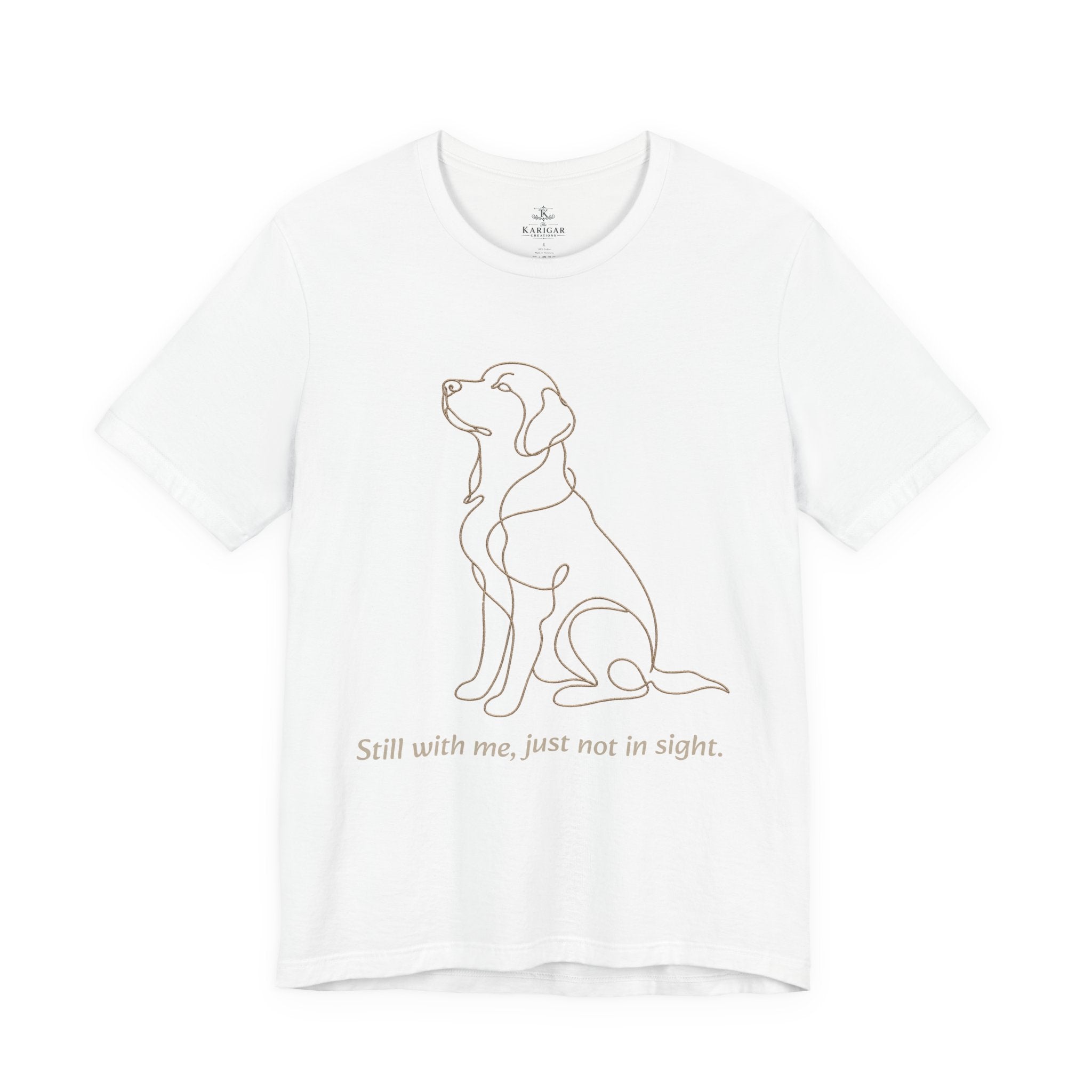 Dog Memorial T-Shirt – Labrador Remembrance Shirt, Pet Loss Sympathy Tee, Minimalist Line Art Dog Graphic Unisex Shirt