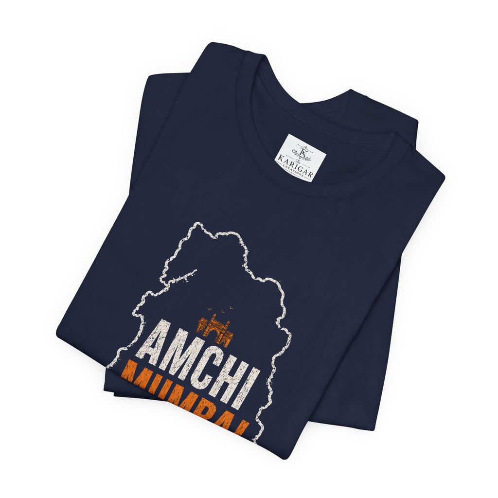 Amchi Mumbai T-Shirt – Mumbai Map Graphic Tee, Gateway of India Shirt, Maharashtra Pride Unisex Streetwear Tee