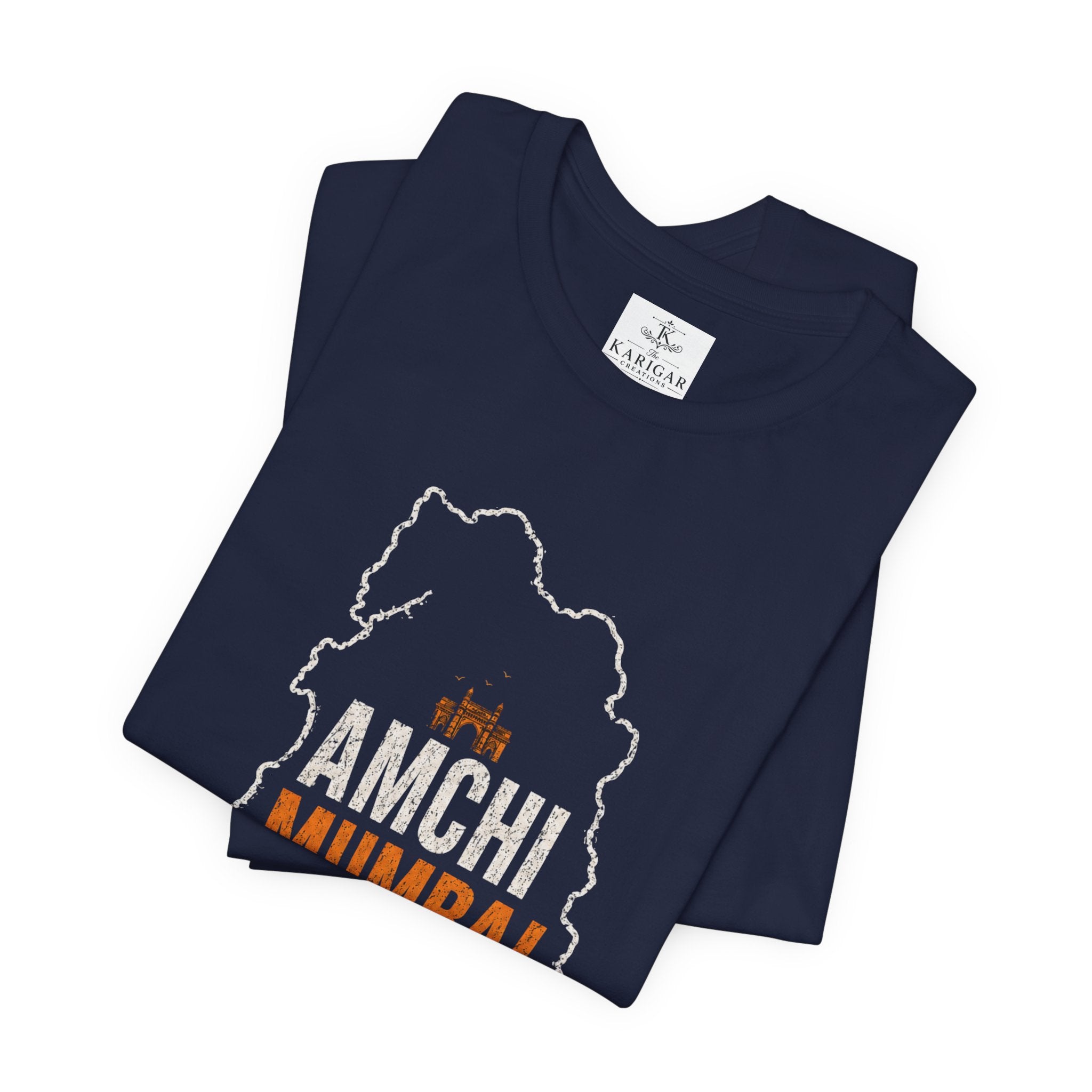 Amchi Mumbai T-Shirt – Mumbai Map Graphic Tee, Gateway of India Shirt, Maharashtra Pride Unisex Streetwear Tee