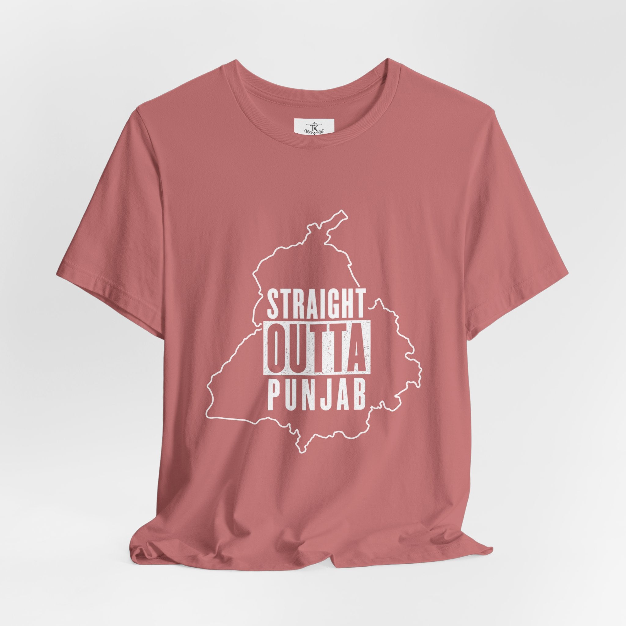 Straight Outta Punjab T-Shirt – Punjabi Pride Graphic Tee, Punjab Map Typography Shirt, Desi Streetwear Unisex Graphic Tee