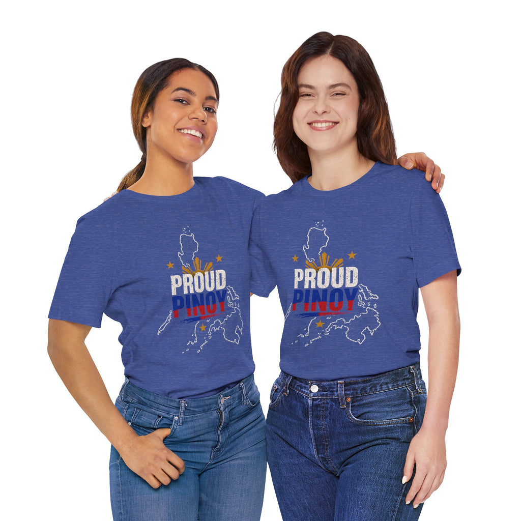 Philippines T-Shirt Proud Pinoy Shirt Filipino Flag Graphic Tee Philippine Map Shirt Unisex Gift for Filipinos Travel Souvenirrs
