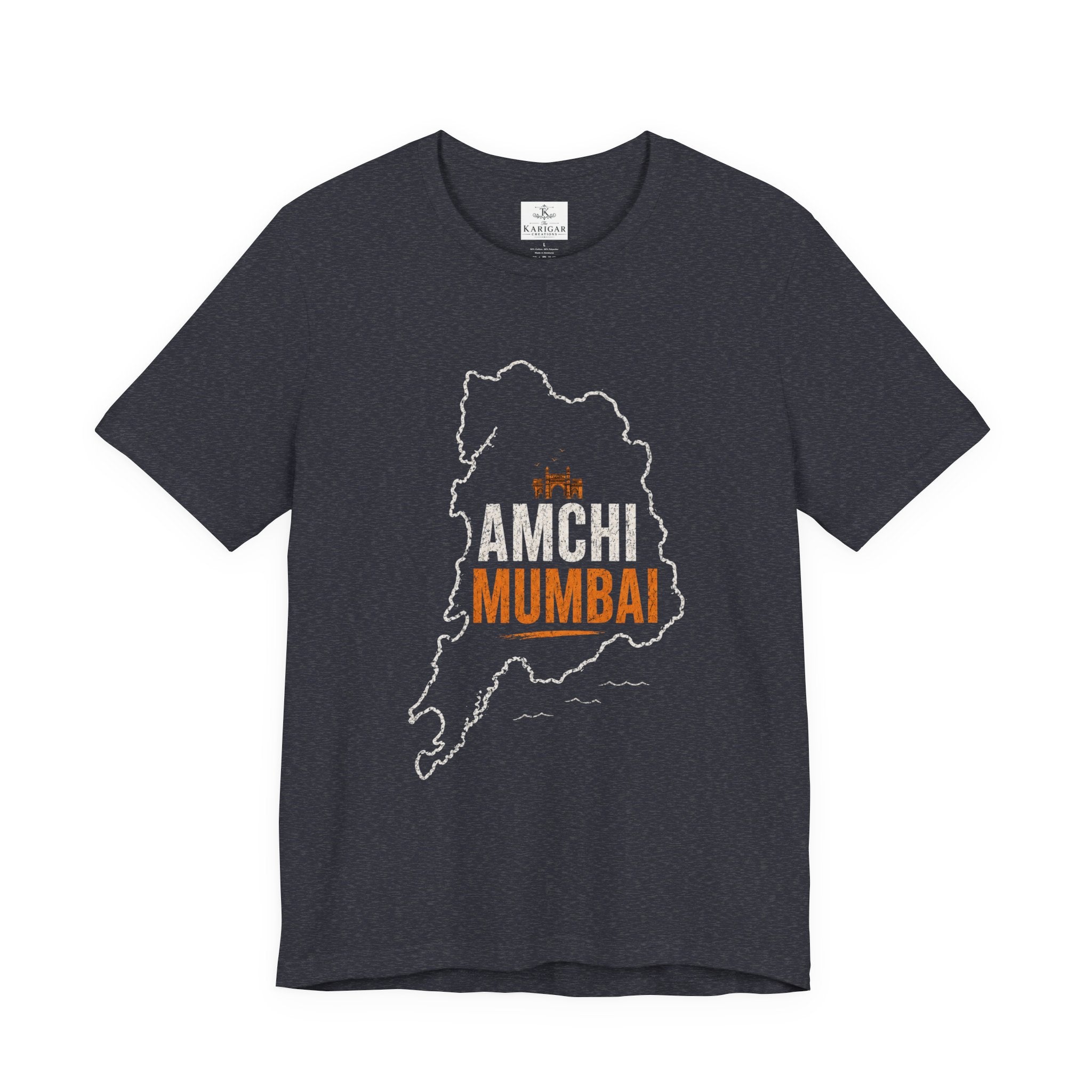 Amchi Mumbai T-Shirt – Mumbai Map Graphic Tee, Gateway of India Shirt, Maharashtra Pride Unisex Streetwear Tee