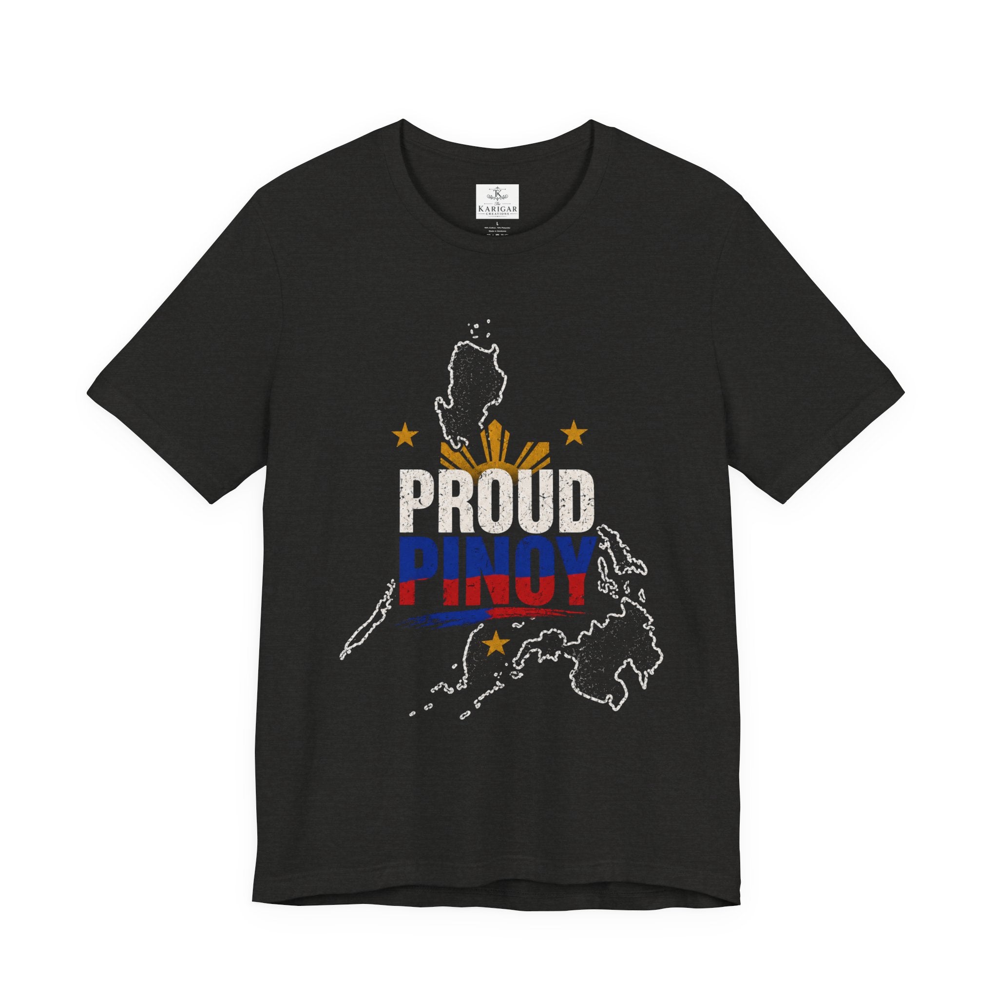 Philippines T-Shirt Proud Pinoy Shirt Filipino Flag Graphic Tee Philippine Map Shirt Unisex Gift for Filipinos Travel Souvenirrs