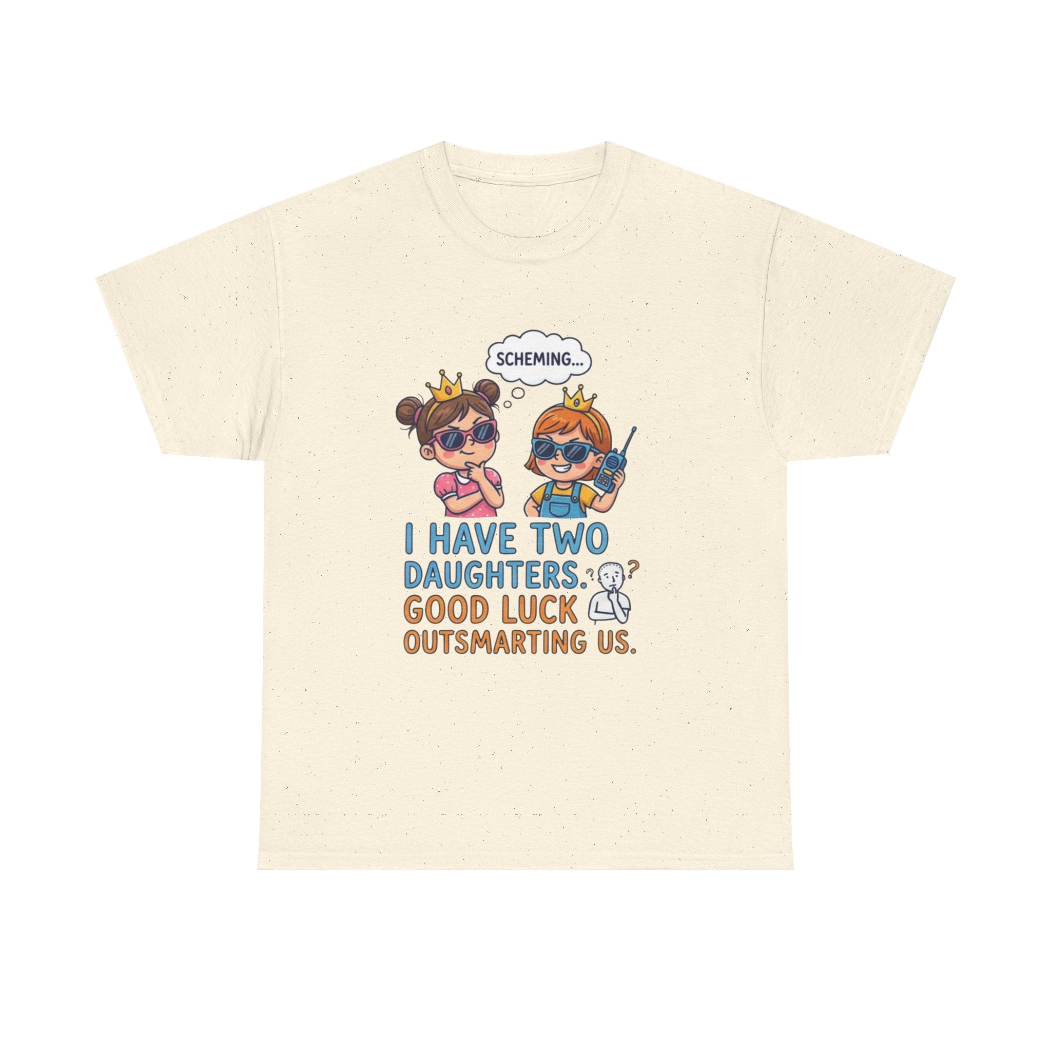I Have Two Daughters Shirt Funny Dad T Shirt Cartoon Tee Parenting Humor Shirt Girl Dad Shirt Fathers Day Gift