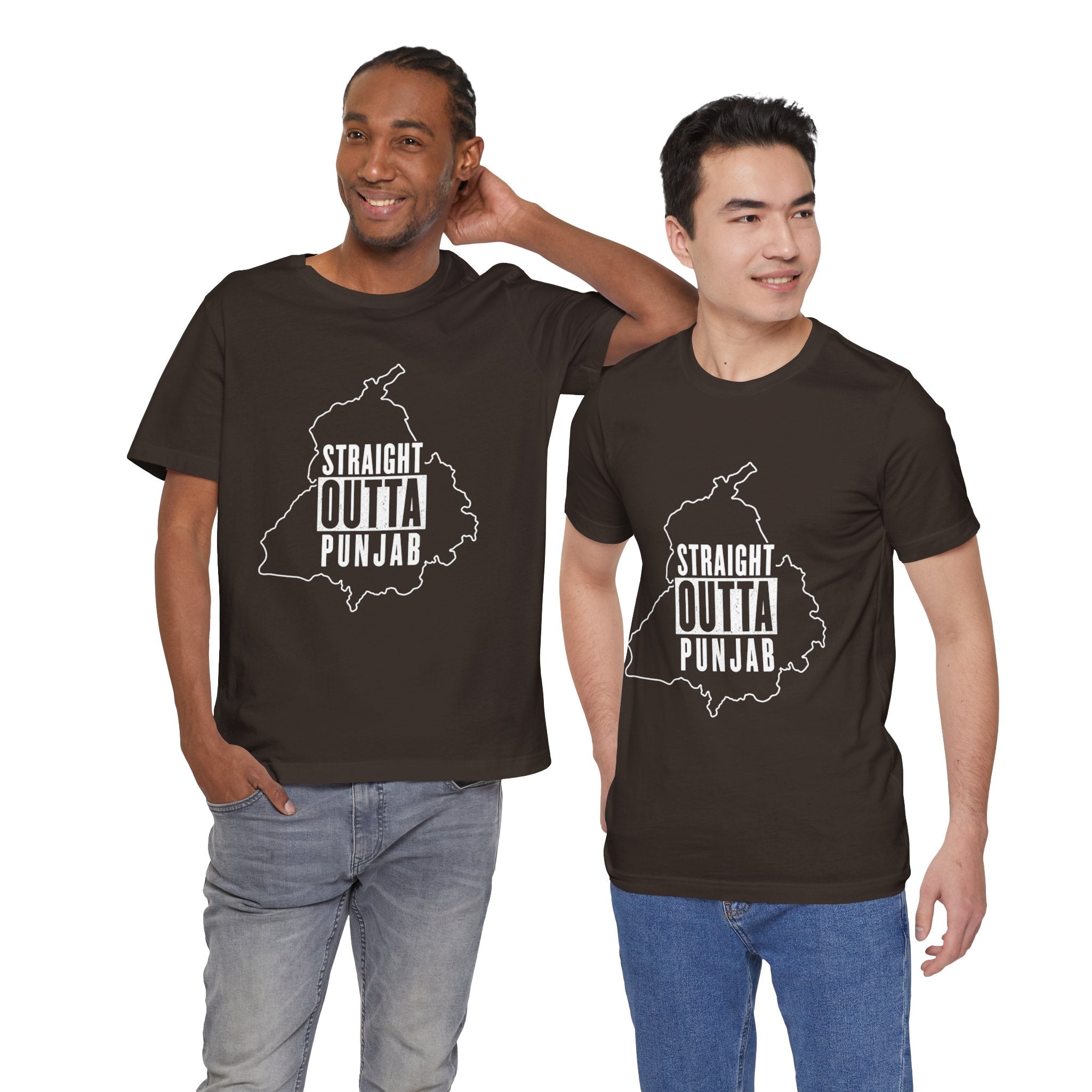 Straight Outta Punjab T-Shirt – Punjabi Pride Graphic Tee, Punjab Map Typography Shirt, Desi Streetwear Unisex Graphic Tee