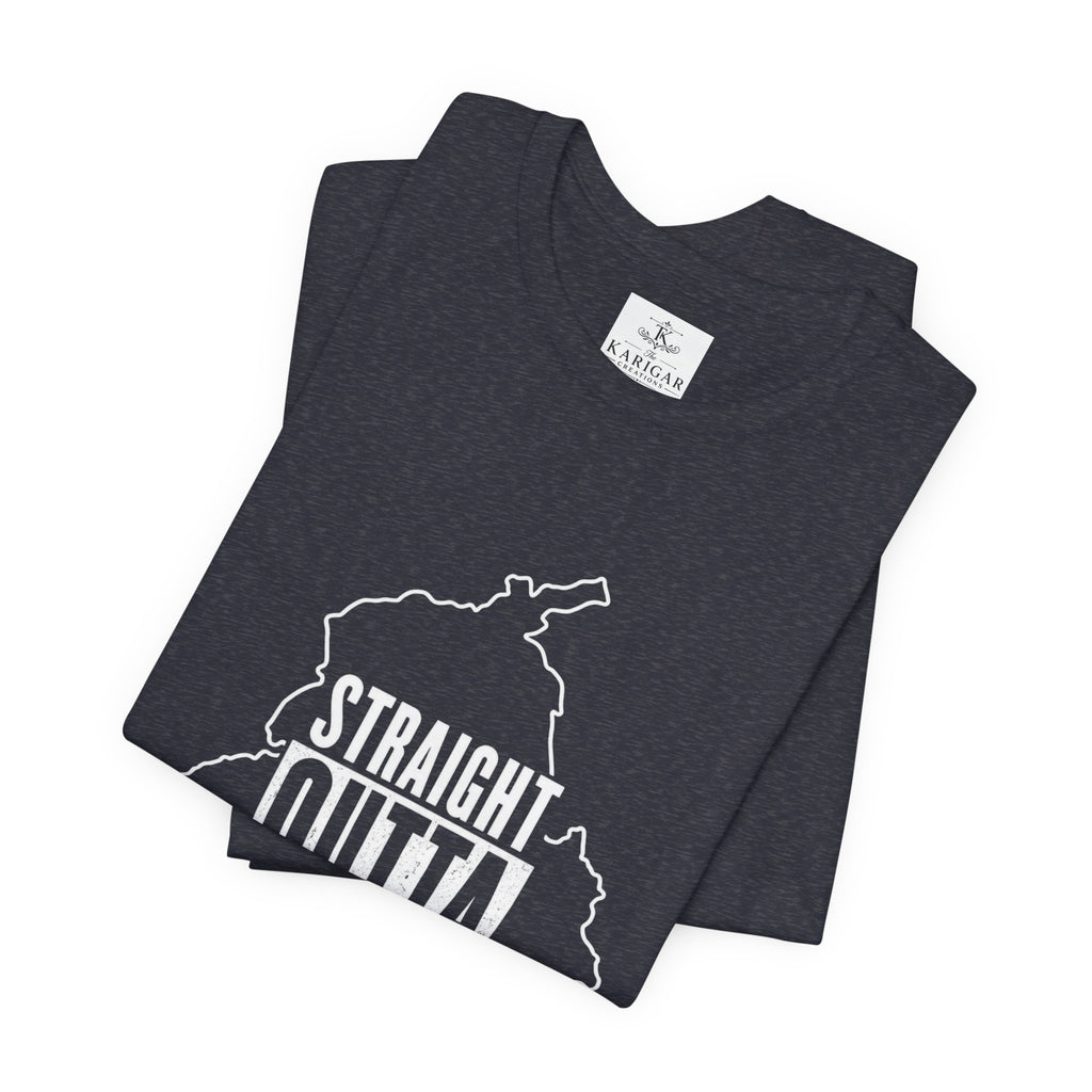 Straight Outta Punjab T-Shirt – Punjabi Pride Graphic Tee, Punjab Map Typography Shirt, Desi Streetwear Unisex Graphic Tee
