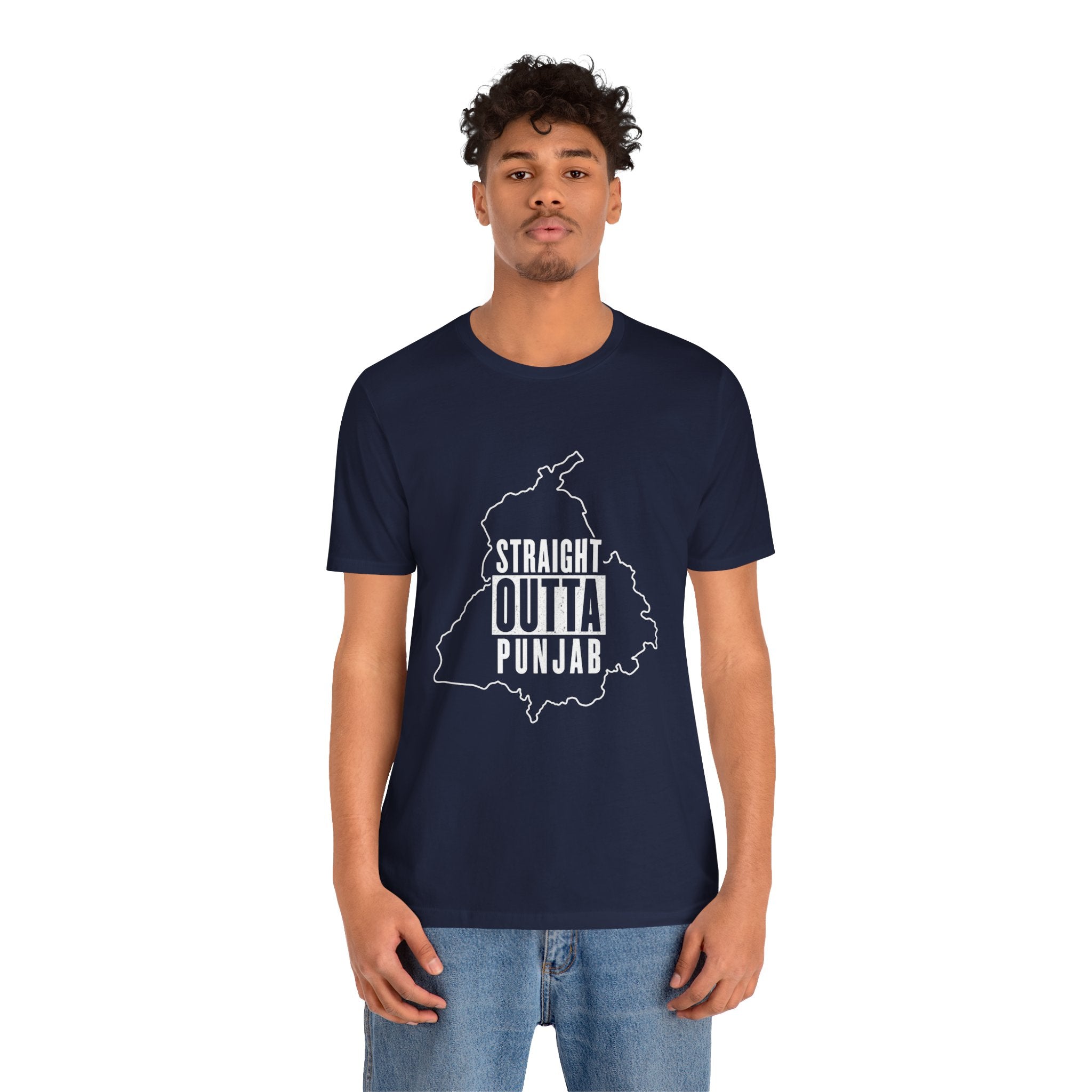 Straight Outta Punjab T-Shirt – Punjabi Pride Graphic Tee, Punjab Map Typography Shirt, Desi Streetwear Unisex Graphic Tee
