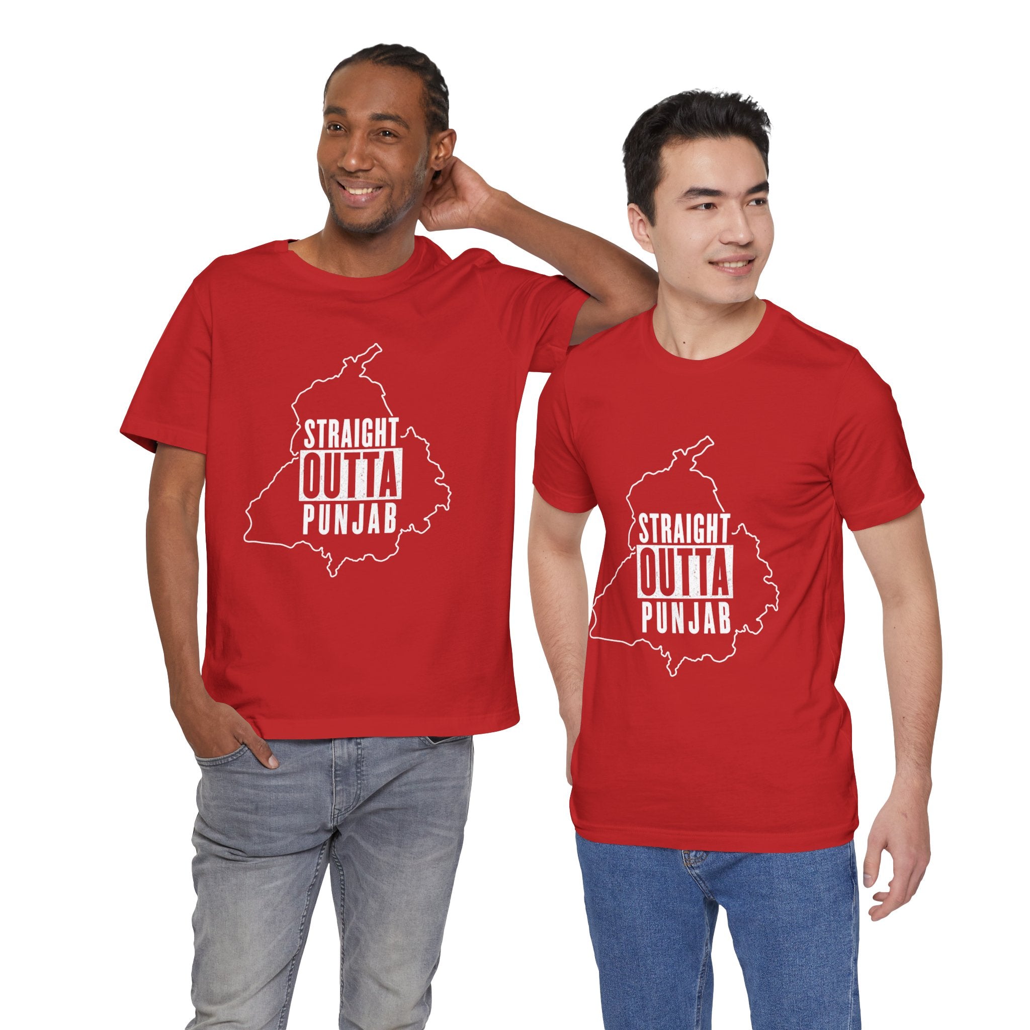 Straight Outta Punjab T-Shirt – Punjabi Pride Graphic Tee, Punjab Map Typography Shirt, Desi Streetwear Unisex Graphic Tee