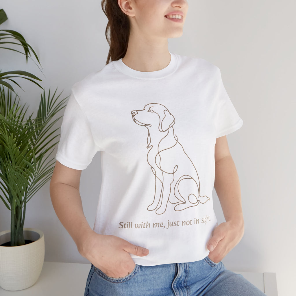 Dog Memorial T-Shirt – Labrador Remembrance Shirt, Pet Loss Sympathy Tee, Minimalist Line Art Dog Graphic Unisex Shirt