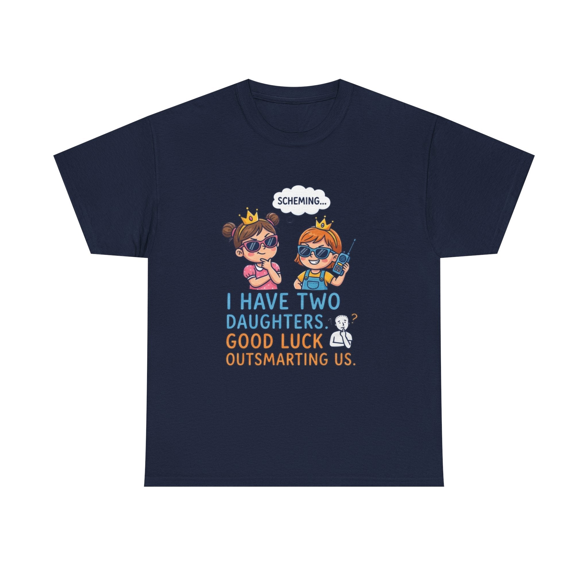 I Have Two Daughters Shirt Funny Dad T Shirt Cartoon Tee Parenting Humor Shirt Girl Dad Shirt Fathers Day Gift