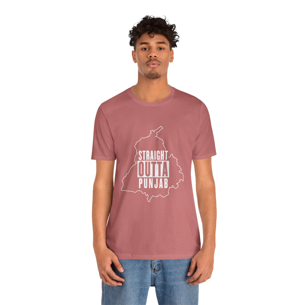 Straight Outta Punjab T-Shirt – Punjabi Pride Graphic Tee, Punjab Map Typography Shirt, Desi Streetwear Unisex Graphic Tee