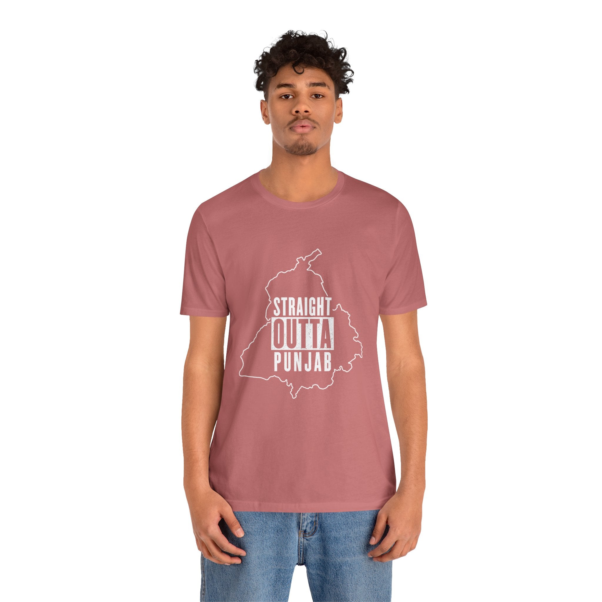 Straight Outta Punjab T-Shirt – Punjabi Pride Graphic Tee, Punjab Map Typography Shirt, Desi Streetwear Unisex Graphic Tee