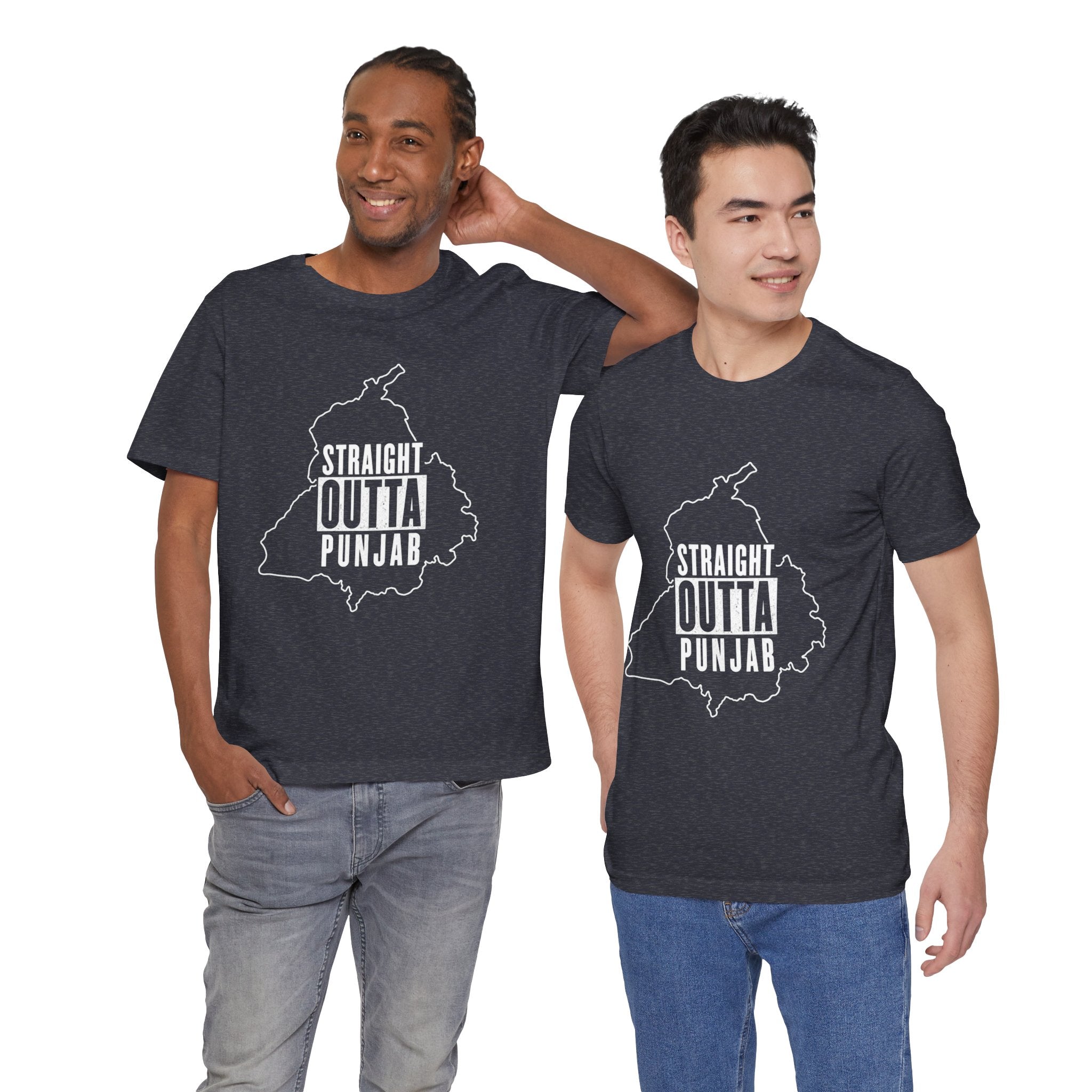 Straight Outta Punjab T-Shirt – Punjabi Pride Graphic Tee, Punjab Map Typography Shirt, Desi Streetwear Unisex Graphic Tee