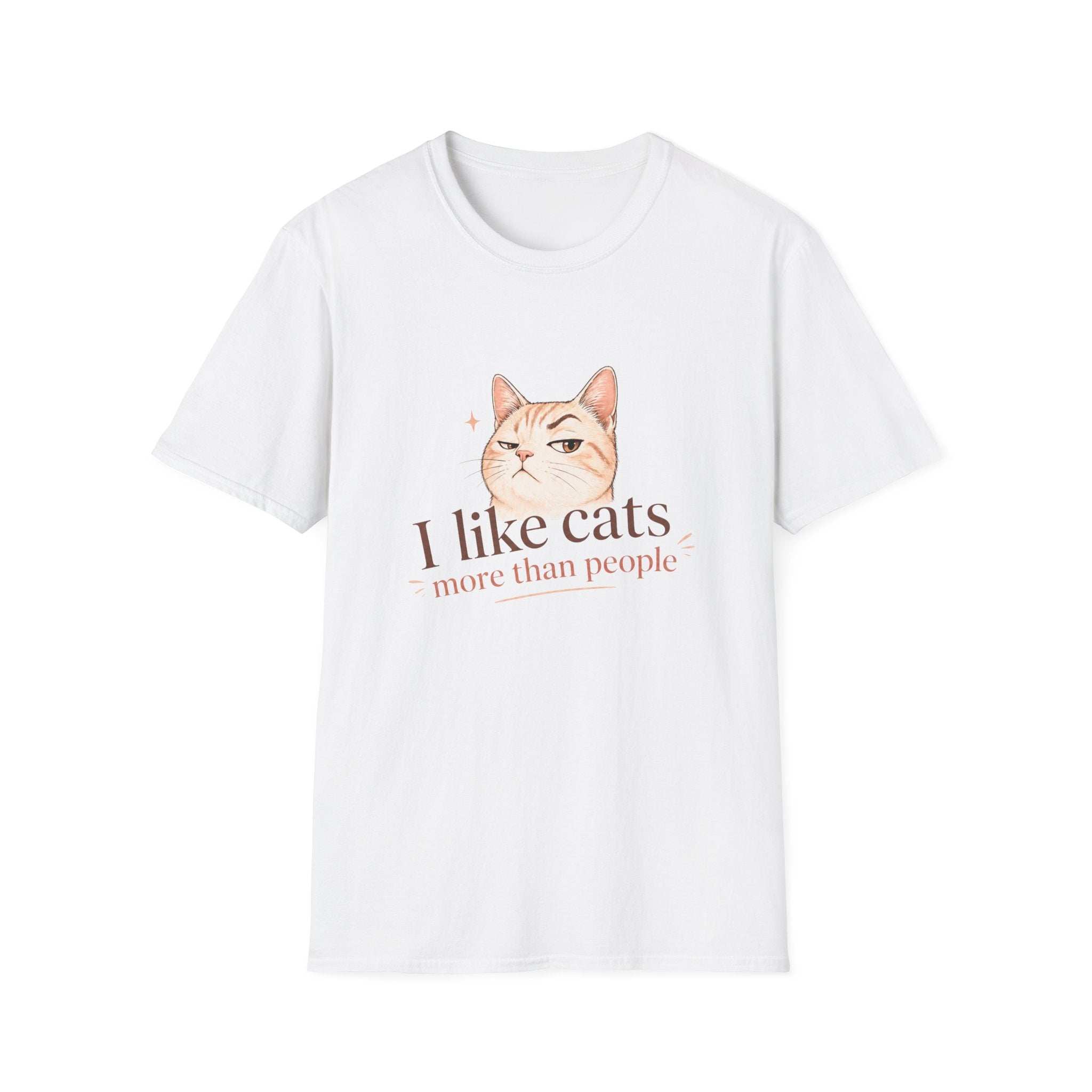 I Like Cats More Than People Shirt Cute Cat Face T Shirt Funny Cat Lover Tee