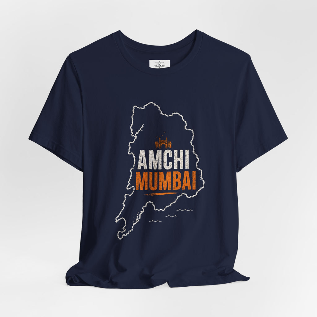 Amchi Mumbai T-Shirt – Mumbai Map Graphic Tee, Gateway of India Shirt, Maharashtra Pride Unisex Streetwear Tee