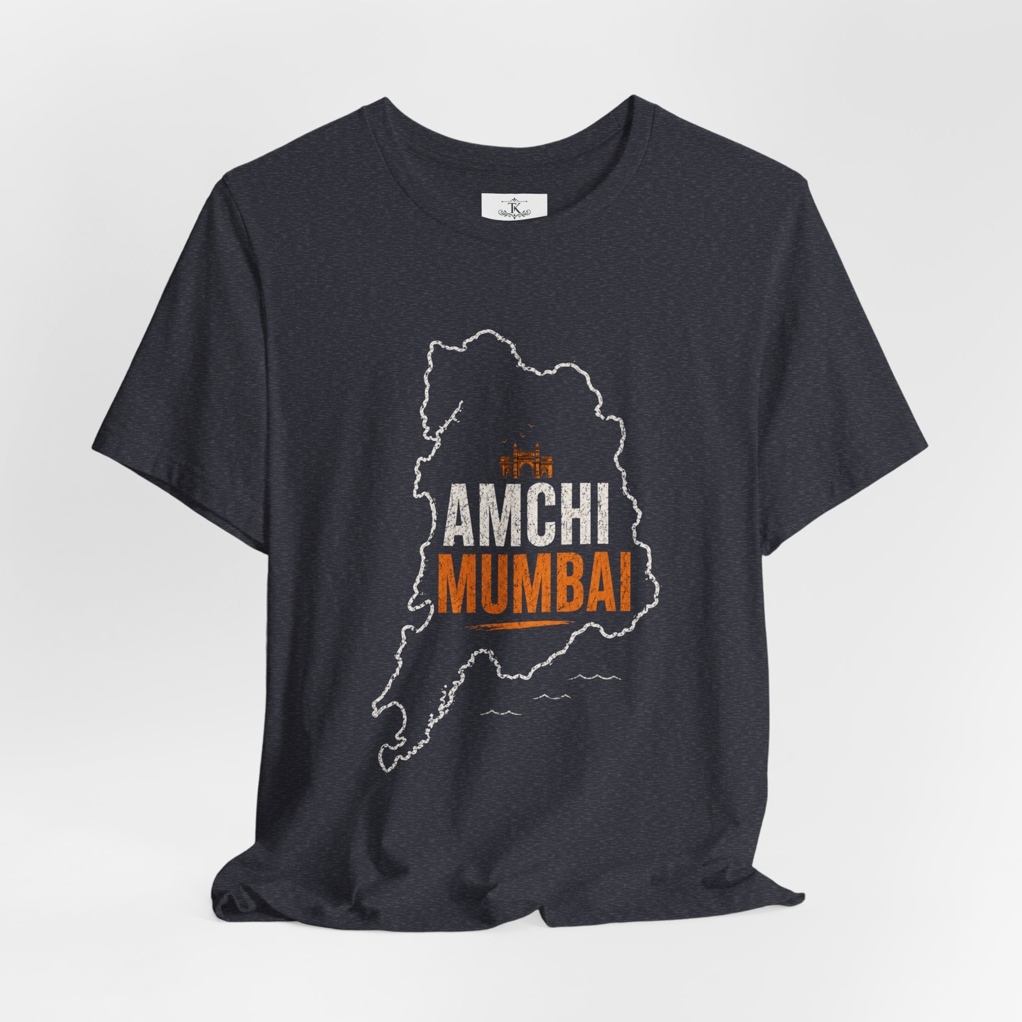 Amchi Mumbai T-Shirt – Mumbai Map Graphic Tee, Gateway of India Shirt, Maharashtra Pride Unisex Streetwear Tee