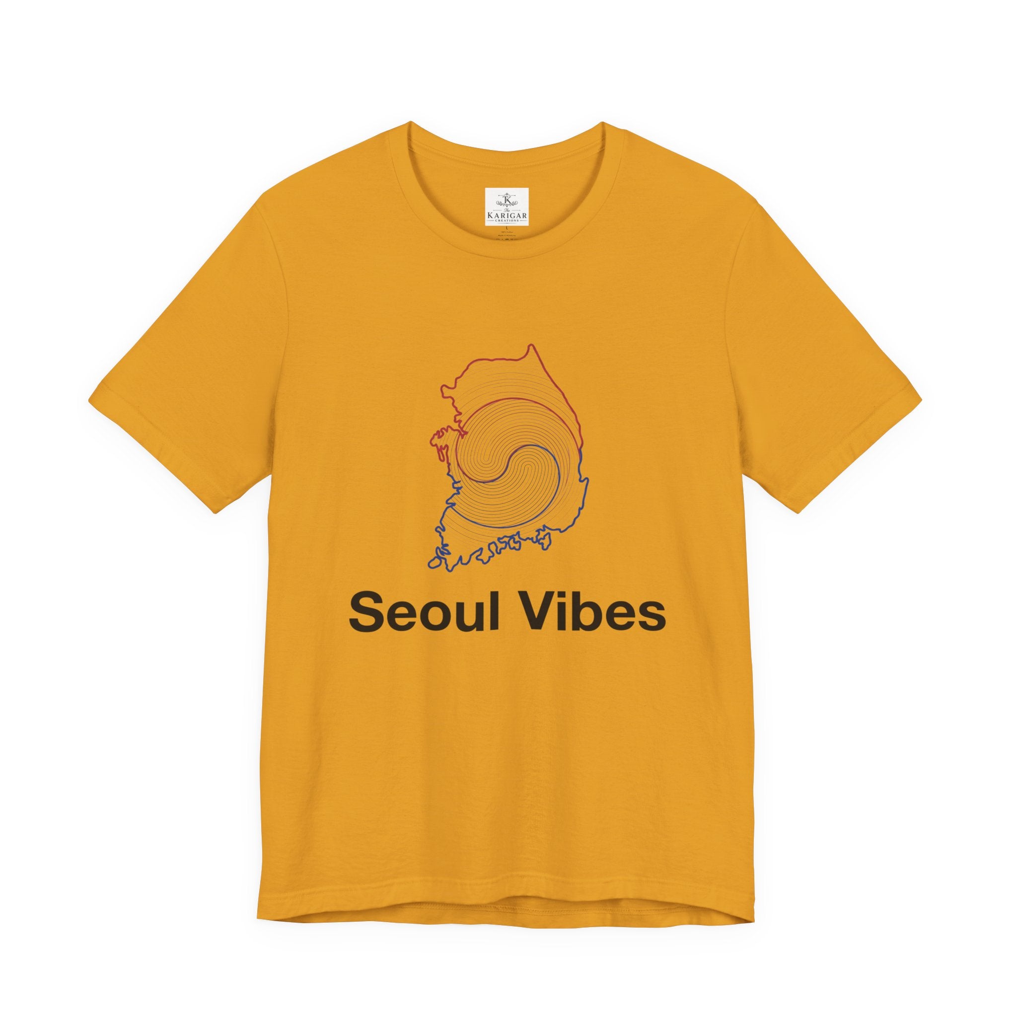 Seoul Vibes T-Shirt – Korea Map Graphic Tee, Minimalist Hangul Aesthetic Shirt, Korean Streetwear Unisex Graphic Tee