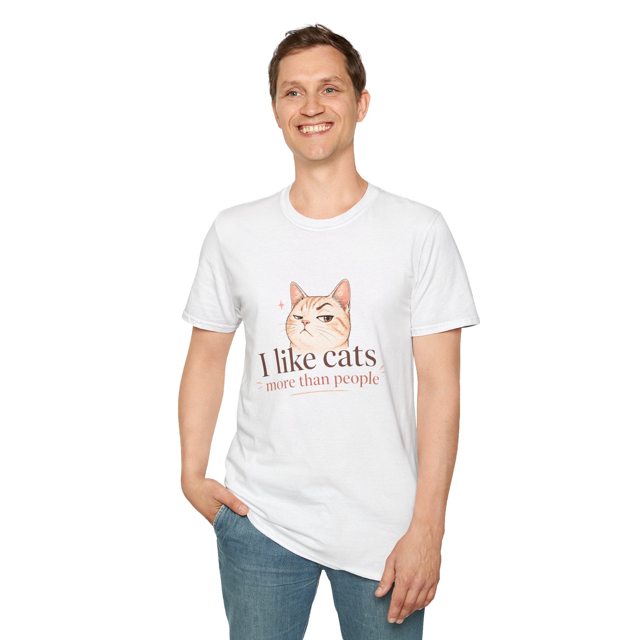 I Like Cats More Than People Shirt Cute Cat Face T Shirt Funny Cat Lover Tee