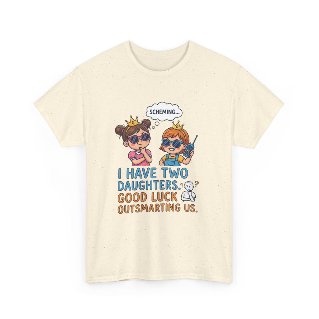 I Have Two Daughters Shirt Funny Dad T Shirt Cartoon Tee Parenting Humor Shirt Girl Dad Shirt Fathers Day Gift