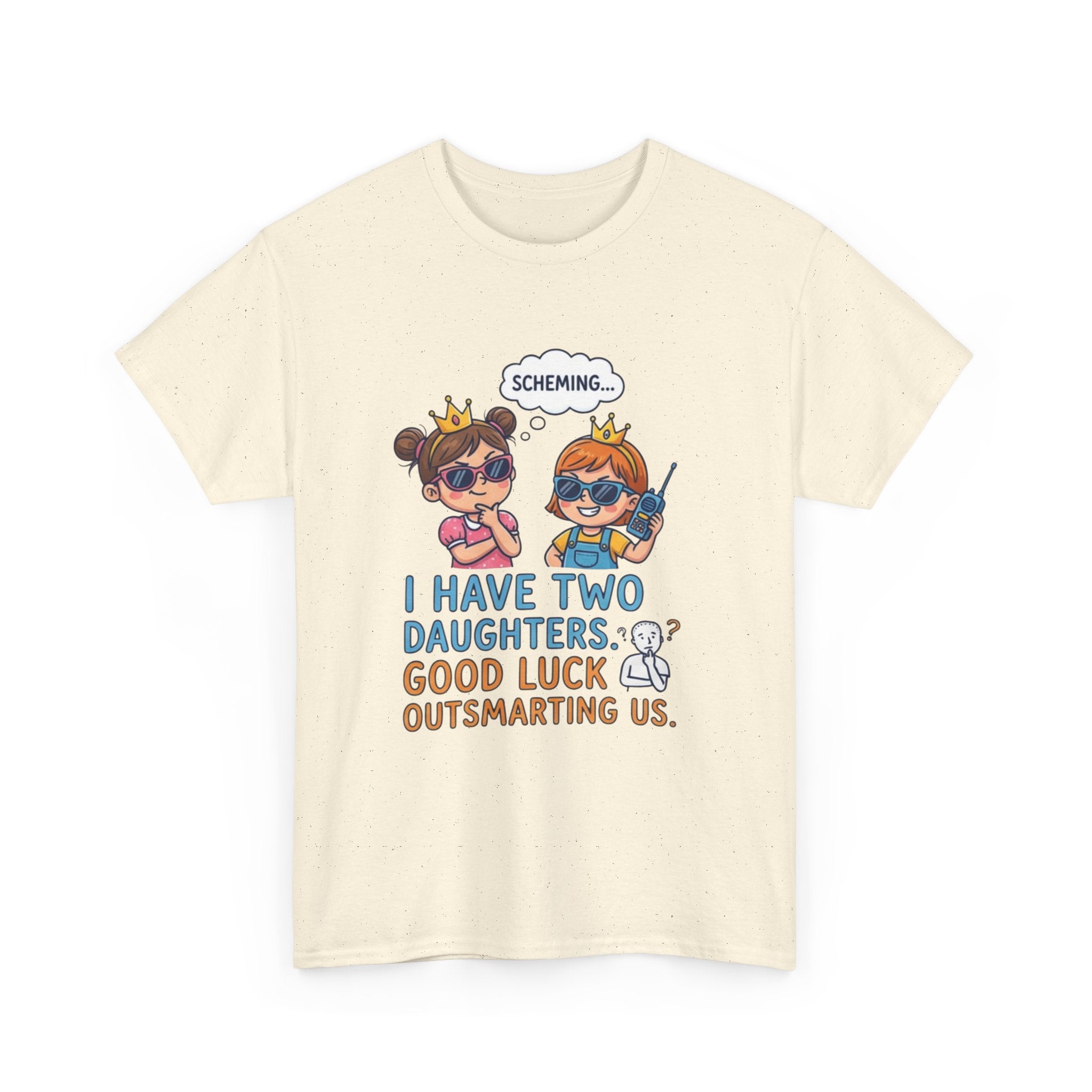 I Have Two Daughters Shirt Funny Dad T Shirt Cartoon Tee Parenting Humor Shirt Girl Dad Shirt Fathers Day Gift