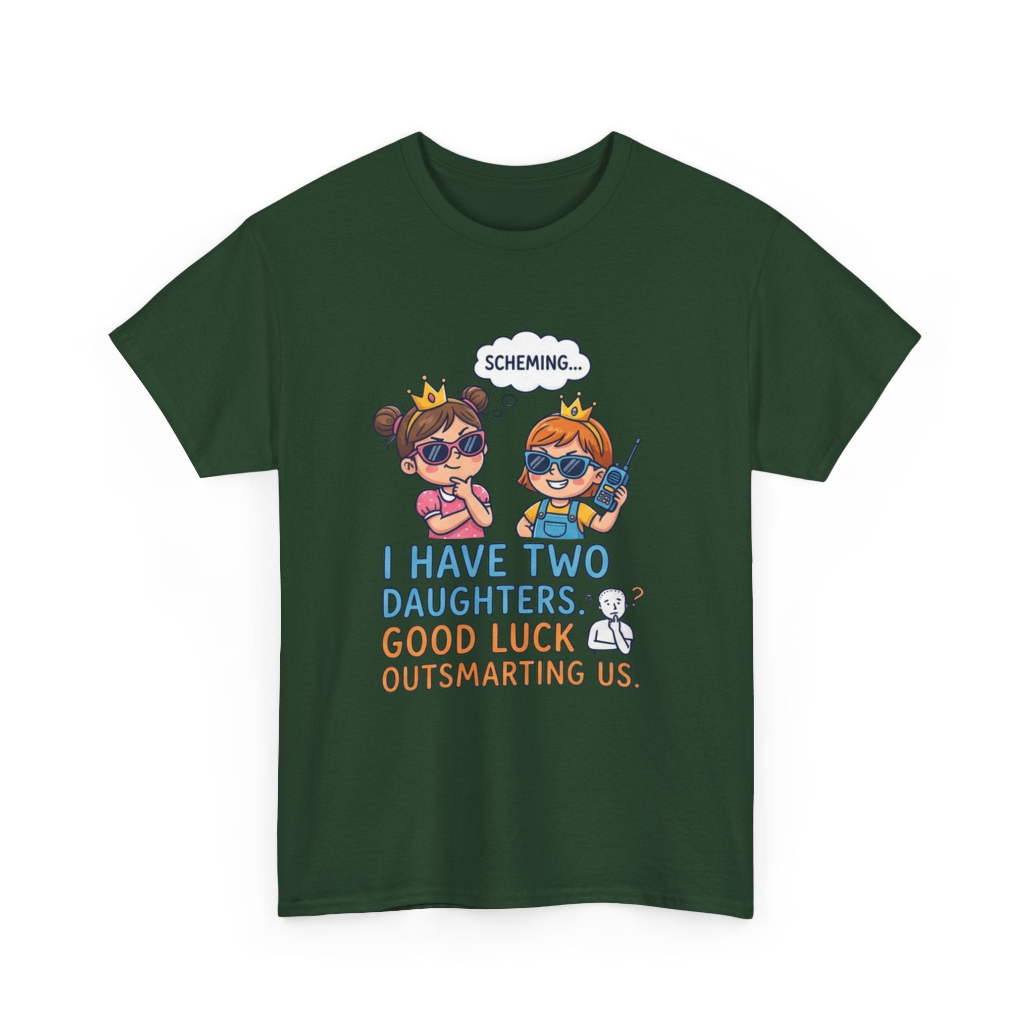 I Have Two Daughters Shirt Funny Dad T Shirt Cartoon Tee Parenting Humor Shirt Girl Dad Shirt Fathers Day Gift