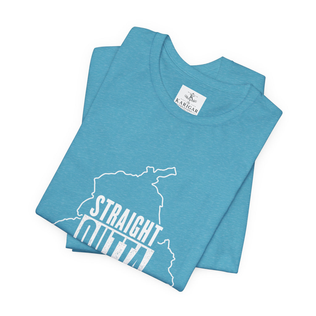 Straight Outta Punjab T-Shirt – Punjabi Pride Graphic Tee, Punjab Map Typography Shirt, Desi Streetwear Unisex Graphic Tee