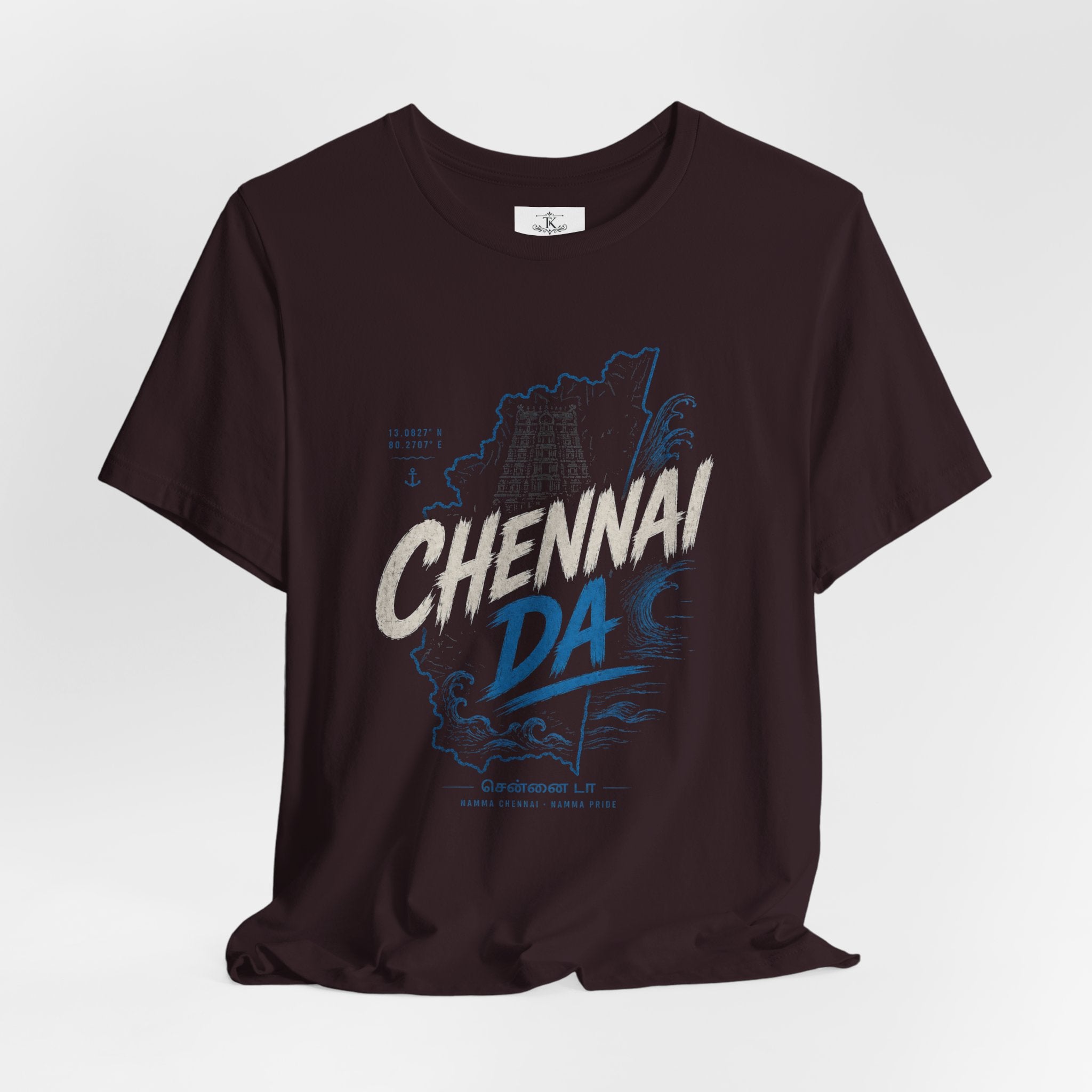 Chennai T-Shirt Chennai Map Graphic Tee South India Pride Shirt Tamil Nadu Unisex Gift