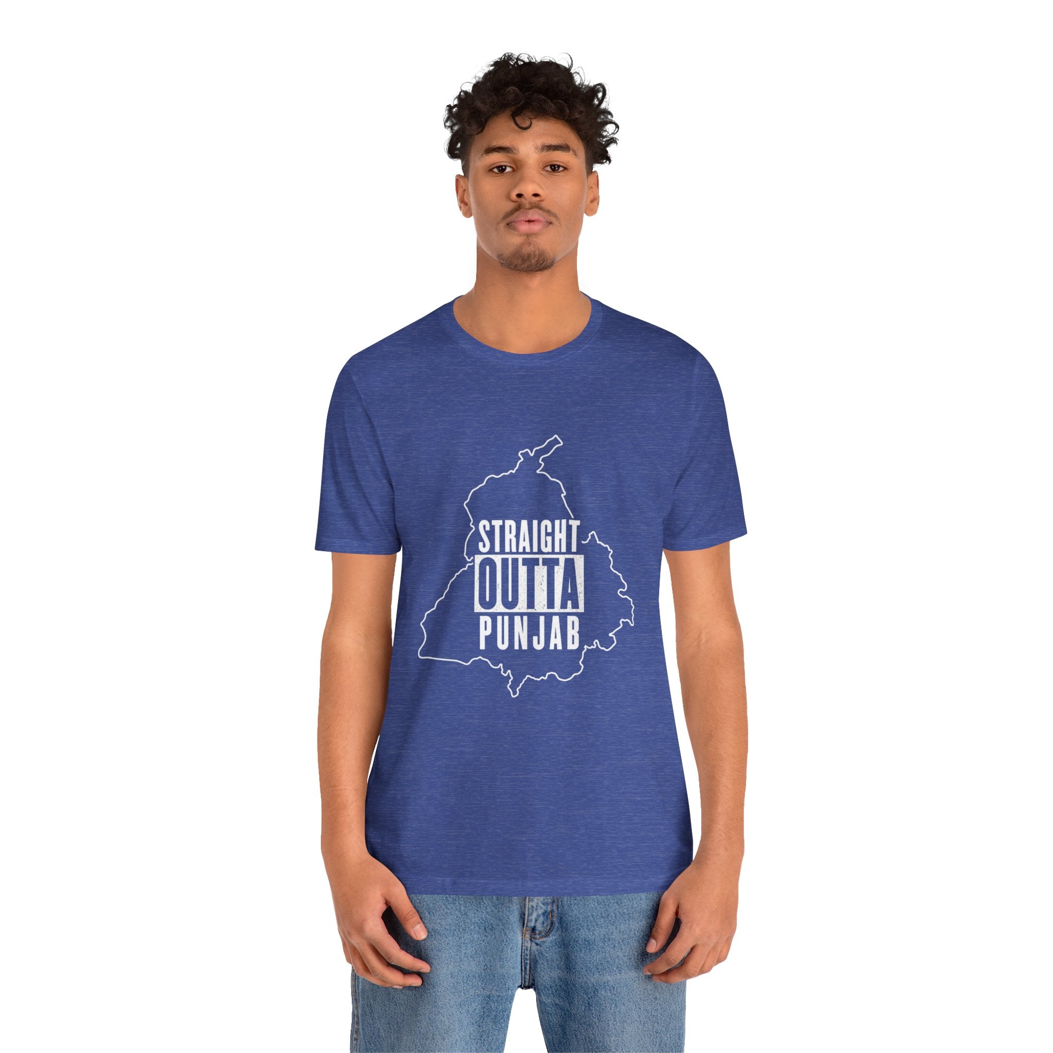 Straight Outta Punjab T-Shirt – Punjabi Pride Graphic Tee, Punjab Map Typography Shirt, Desi Streetwear Unisex Graphic Tee