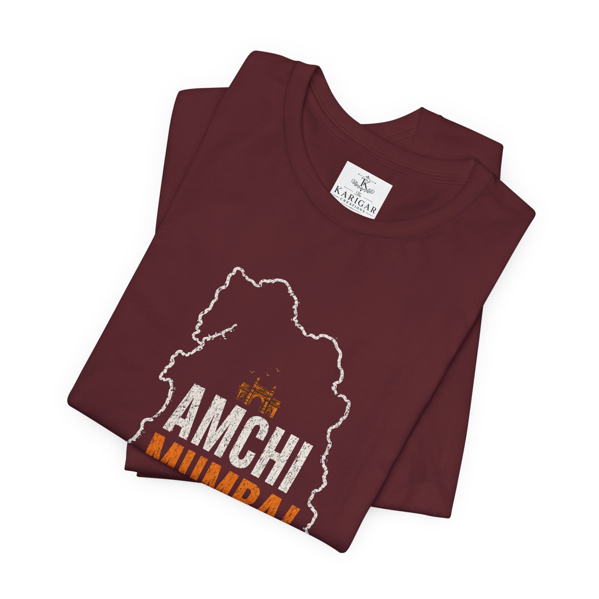 Amchi Mumbai T-Shirt – Mumbai Map Graphic Tee, Gateway of India Shirt, Maharashtra Pride Unisex Streetwear Tee