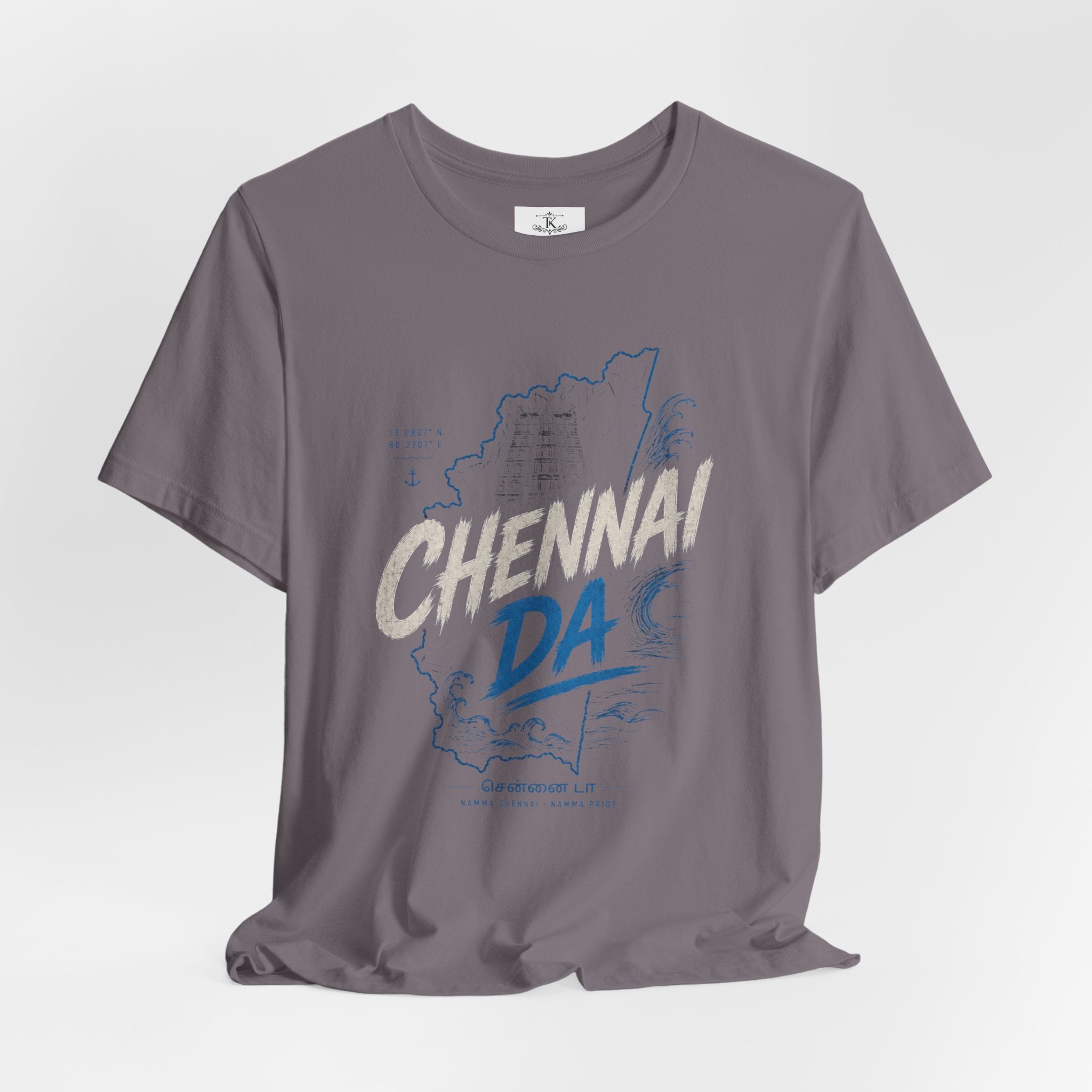 Chennai T-Shirt Chennai Map Graphic Tee South India Pride Shirt Tamil Nadu Unisex Gift