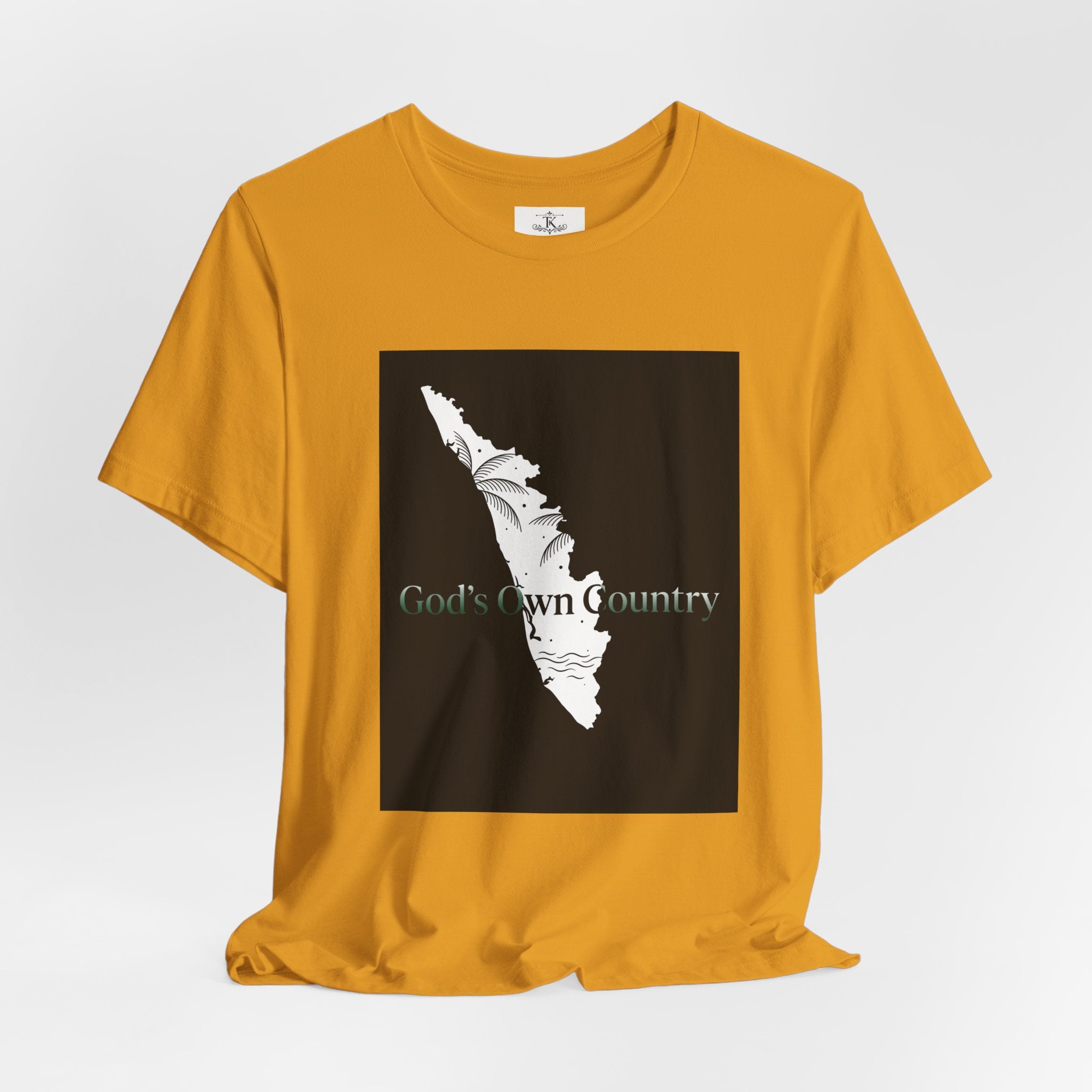 Gods Own Country T-Shirt Kerala Map Graphic Tee Kerala Outline Shirt India Travel Souvenir Unisex Gift