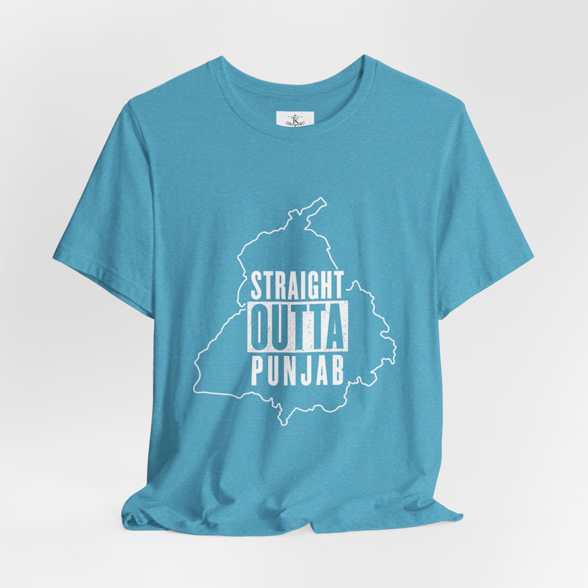 Straight Outta Punjab T-Shirt – Punjabi Pride Graphic Tee, Punjab Map Typography Shirt, Desi Streetwear Unisex Graphic Tee