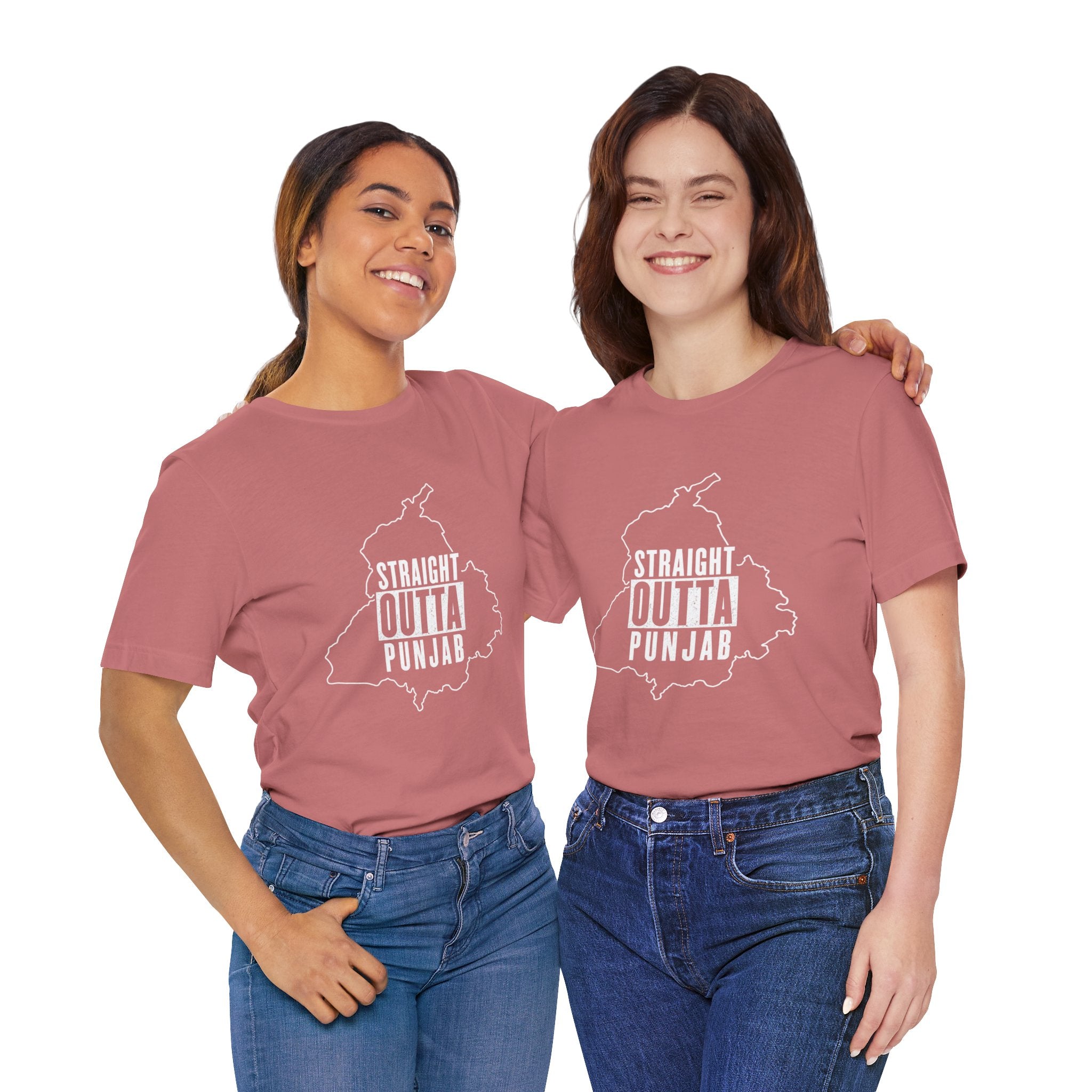 Straight Outta Punjab T-Shirt – Punjabi Pride Graphic Tee, Punjab Map Typography Shirt, Desi Streetwear Unisex Graphic Tee