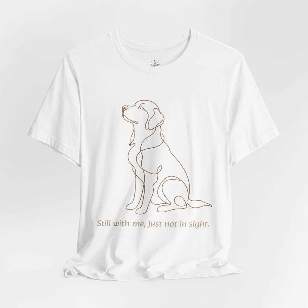 Dog Memorial T-Shirt – Labrador Remembrance Shirt, Pet Loss Sympathy Tee, Minimalist Line Art Dog Graphic Unisex Shirt