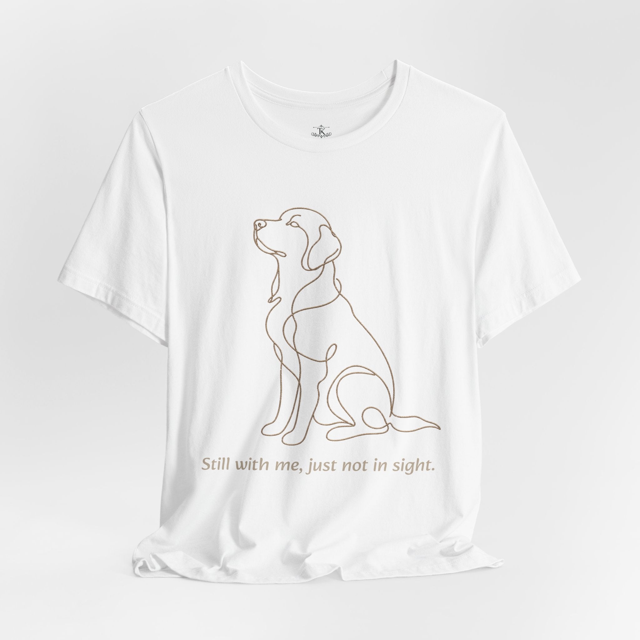 Dog Memorial T-Shirt – Labrador Remembrance Shirt, Pet Loss Sympathy Tee, Minimalist Line Art Dog Graphic Unisex Shirt
