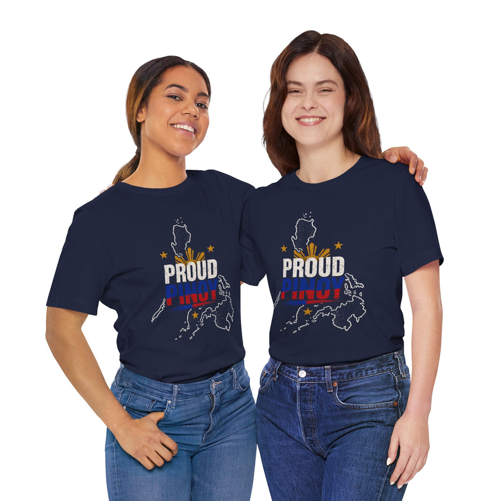 Philippines T-Shirt Proud Pinoy Shirt Filipino Flag Graphic Tee Philippine Map Shirt Unisex Gift for Filipinos Travel Souvenirrs