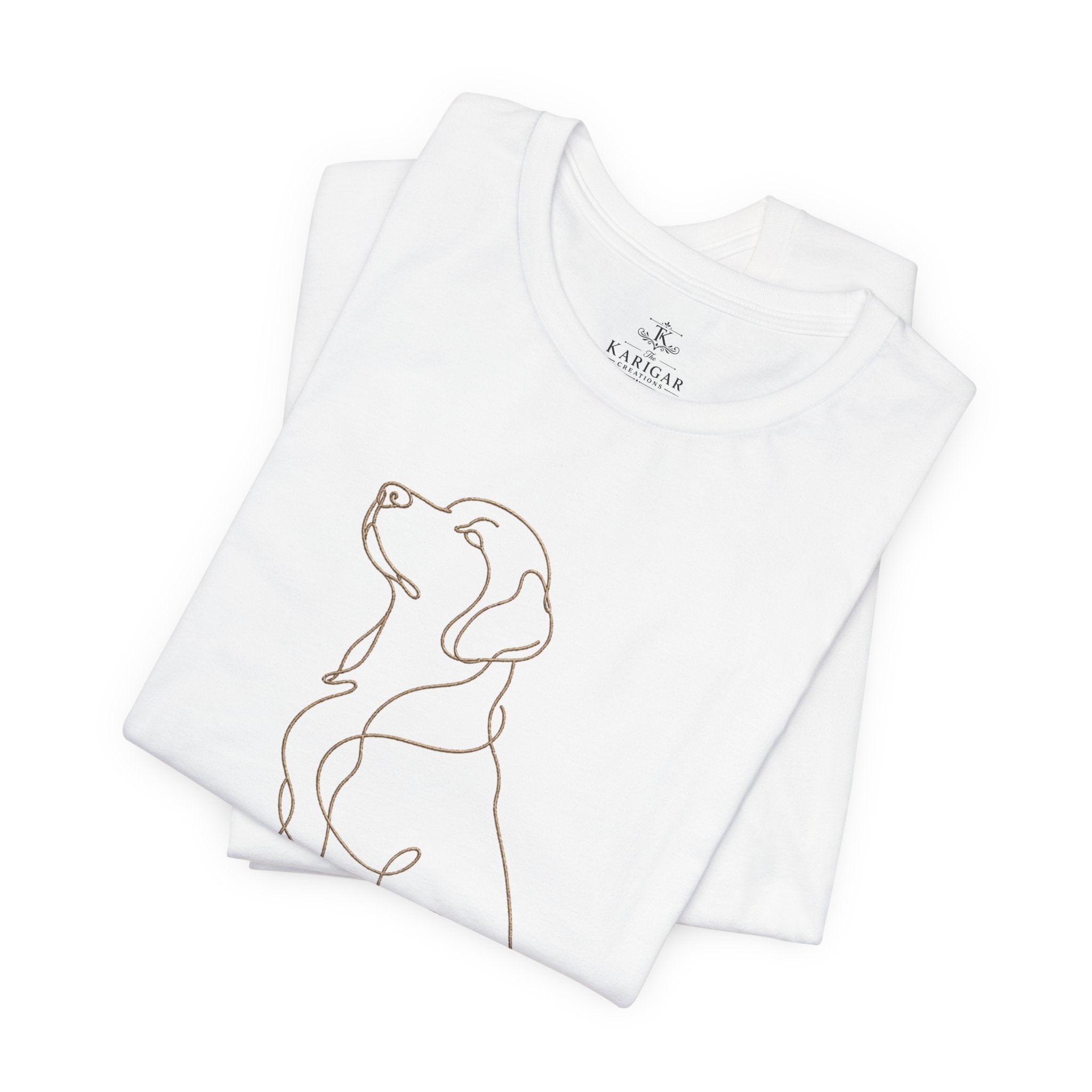 Dog Memorial T-Shirt – Labrador Remembrance Shirt, Pet Loss Sympathy Tee, Minimalist Line Art Dog Graphic Unisex Shirt