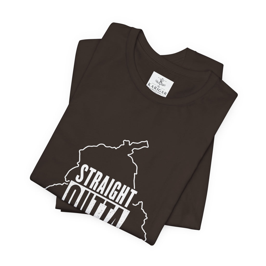 Straight Outta Punjab T-Shirt – Punjabi Pride Graphic Tee, Punjab Map Typography Shirt, Desi Streetwear Unisex Graphic Tee