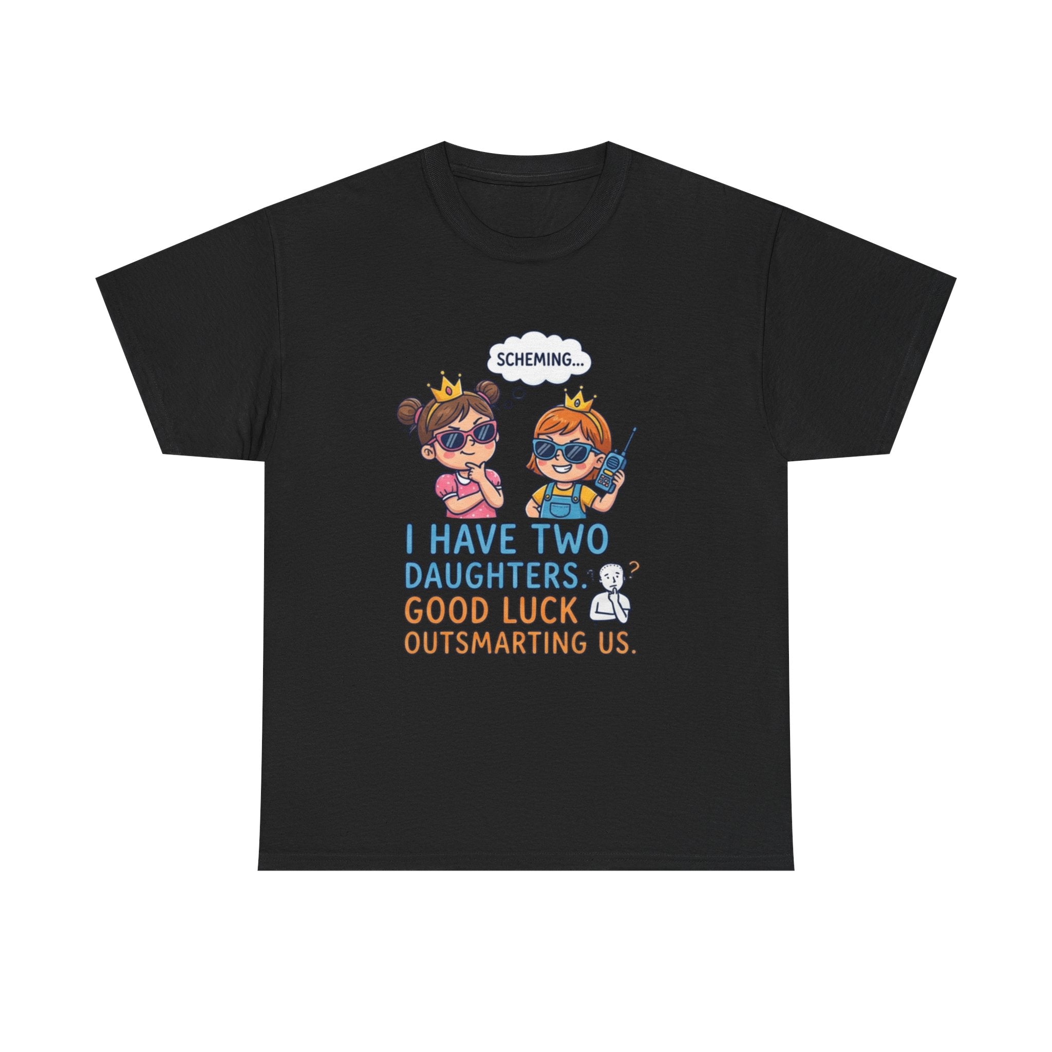 I Have Two Daughters Shirt Funny Dad T Shirt Cartoon Tee Parenting Humor Shirt Girl Dad Shirt Fathers Day Gift
