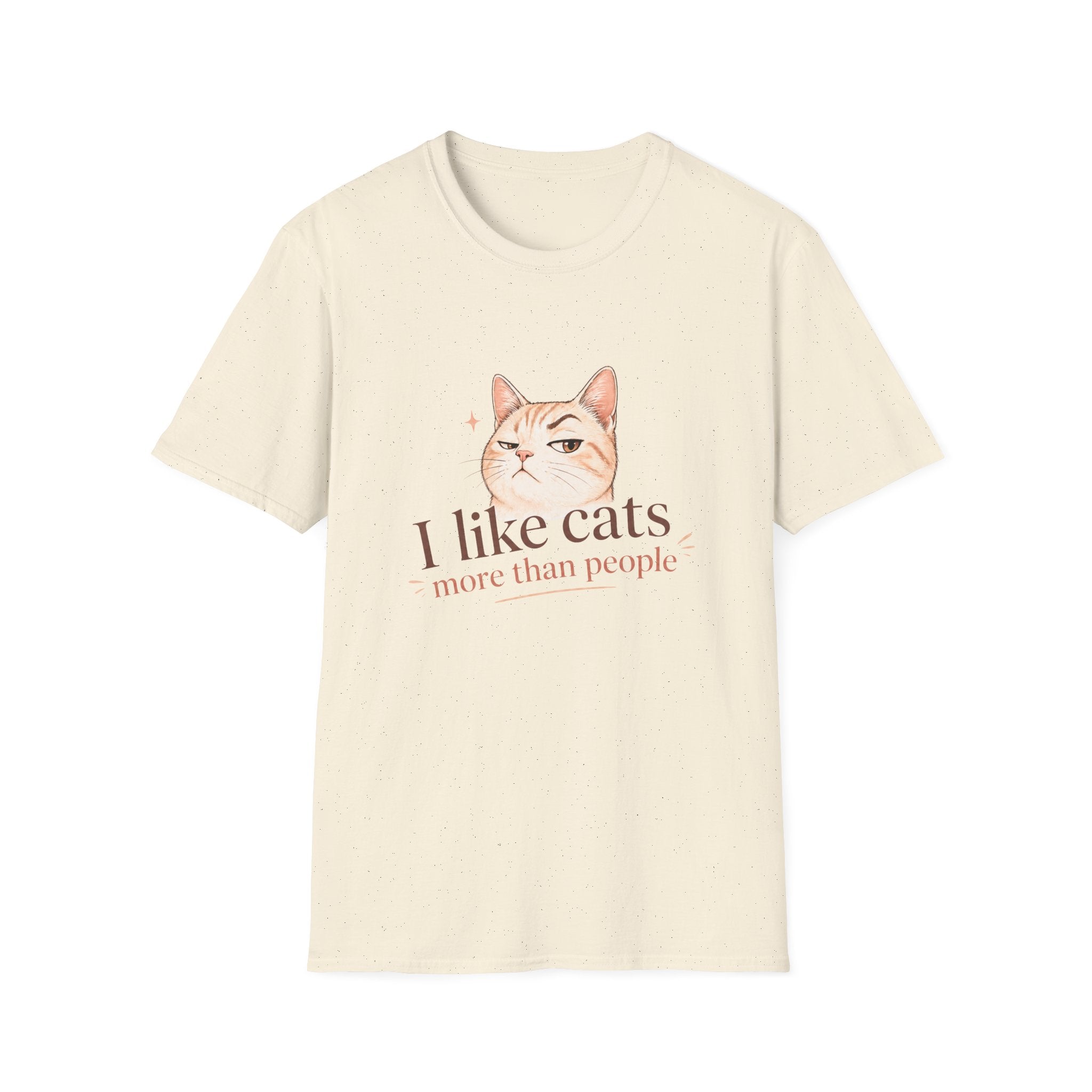 I Like Cats More Than People Shirt Cute Cat Face T Shirt Funny Cat Lover Tee