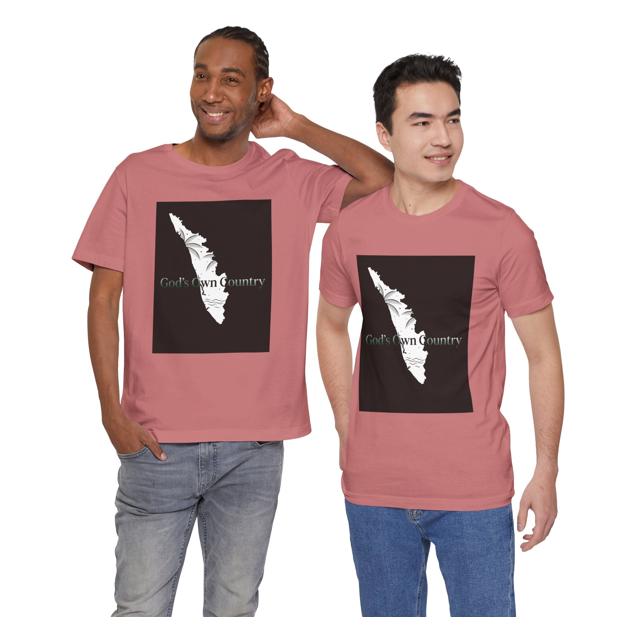 Gods Own Country T-Shirt Kerala Map Graphic Tee Kerala Outline Shirt India Travel Souvenir Unisex Gift