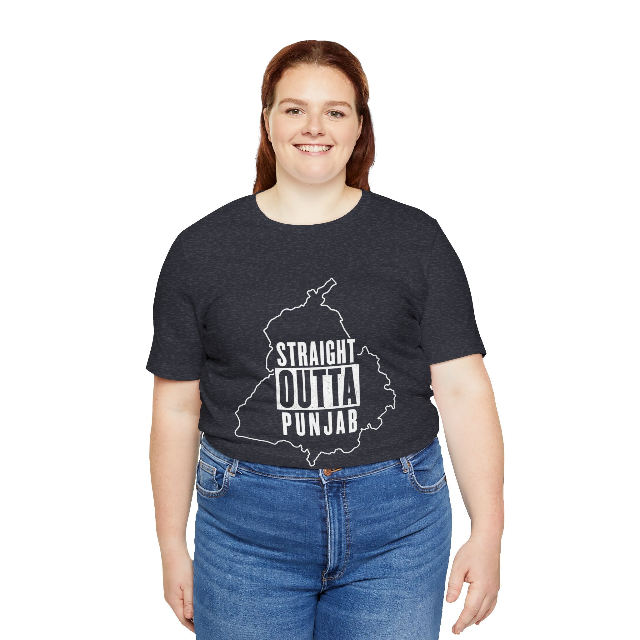 Straight Outta Punjab T-Shirt – Punjabi Pride Graphic Tee, Punjab Map Typography Shirt, Desi Streetwear Unisex Graphic Tee