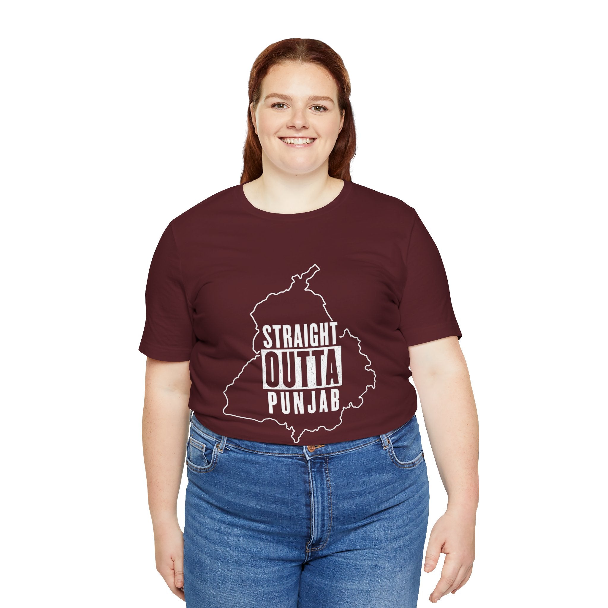 Straight Outta Punjab T-Shirt – Punjabi Pride Graphic Tee, Punjab Map Typography Shirt, Desi Streetwear Unisex Graphic Tee