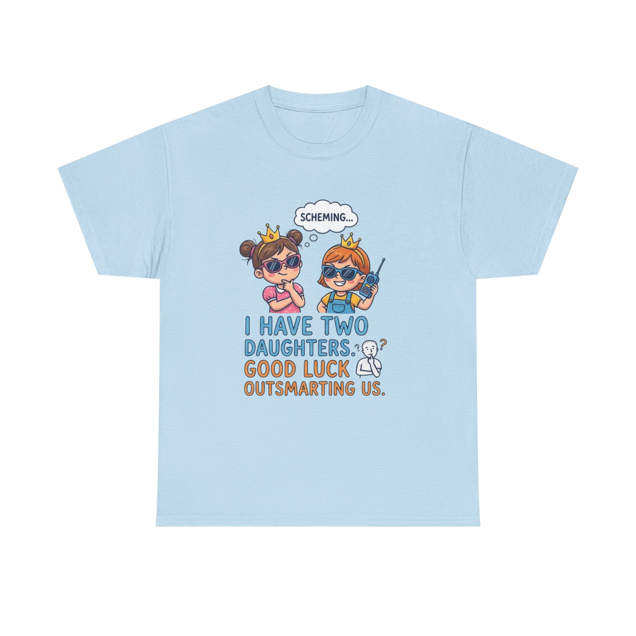 I Have Two Daughters Shirt Funny Dad T Shirt Cartoon Tee Parenting Humor Shirt Girl Dad Shirt Fathers Day Gift
