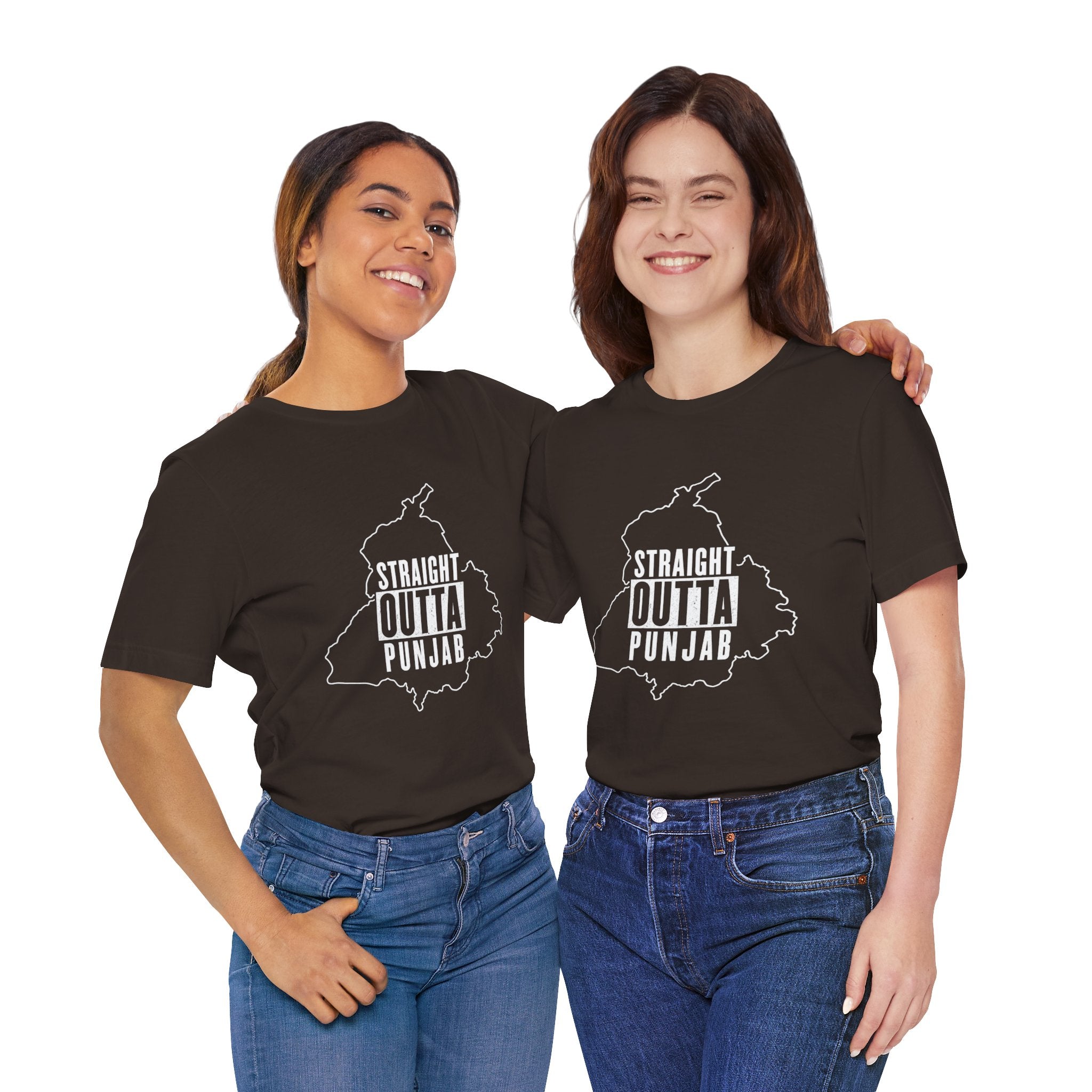 Straight Outta Punjab T-Shirt – Punjabi Pride Graphic Tee, Punjab Map Typography Shirt, Desi Streetwear Unisex Graphic Tee