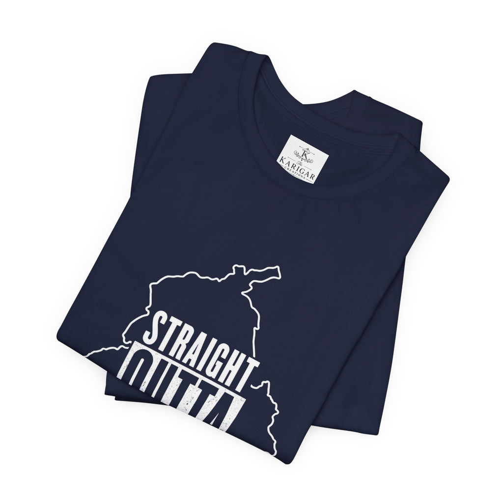 Straight Outta Punjab T-Shirt – Punjabi Pride Graphic Tee, Punjab Map Typography Shirt, Desi Streetwear Unisex Graphic Tee