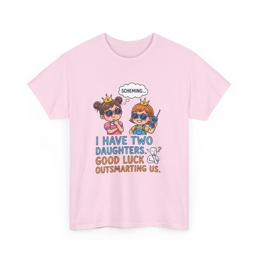 I Have Two Daughters Shirt Funny Dad T Shirt Cartoon Tee Parenting Humor Shirt Girl Dad Shirt Fathers Day Gift