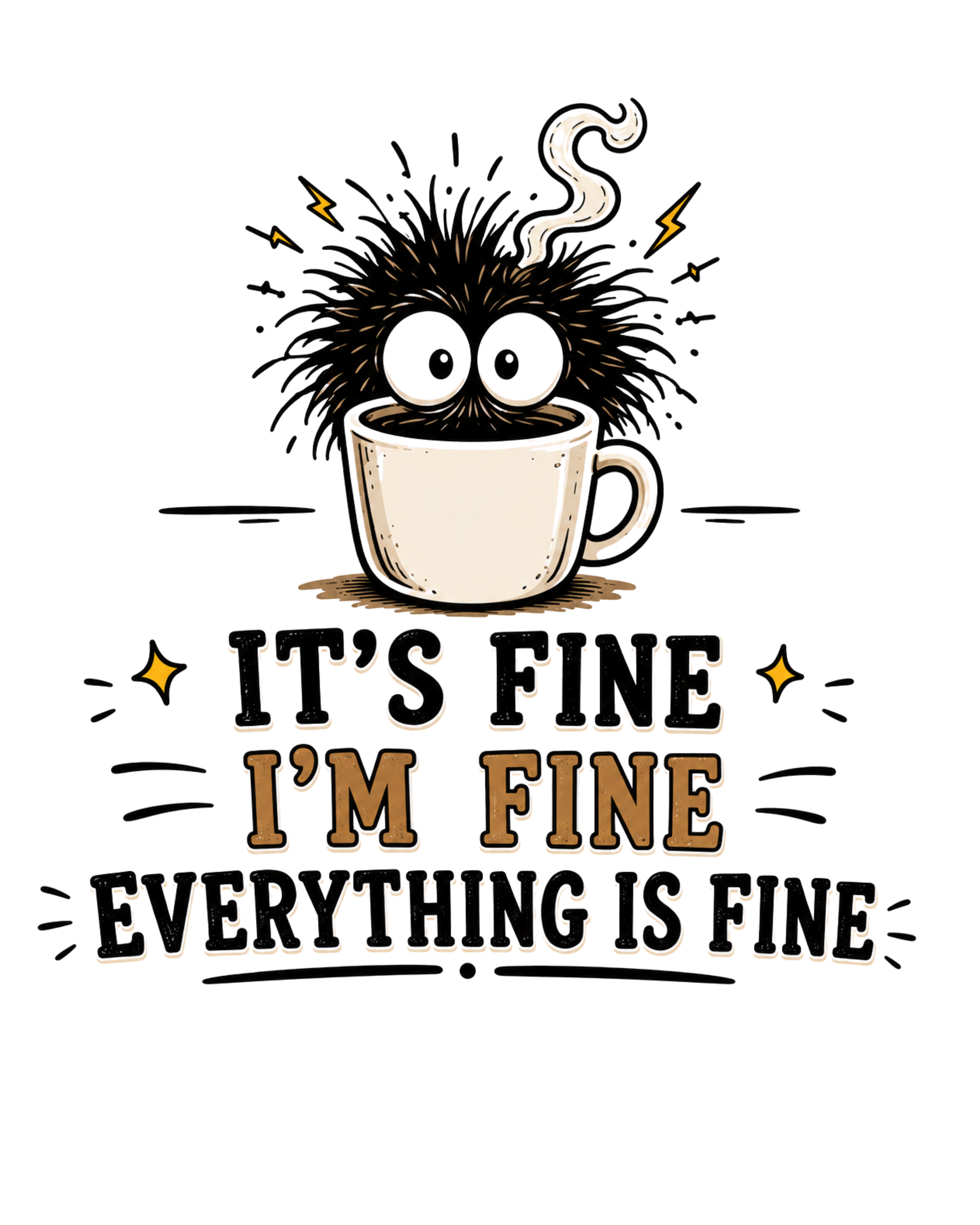 "It's Fine I'm Fine Everything Is Fine" T-Shirt
