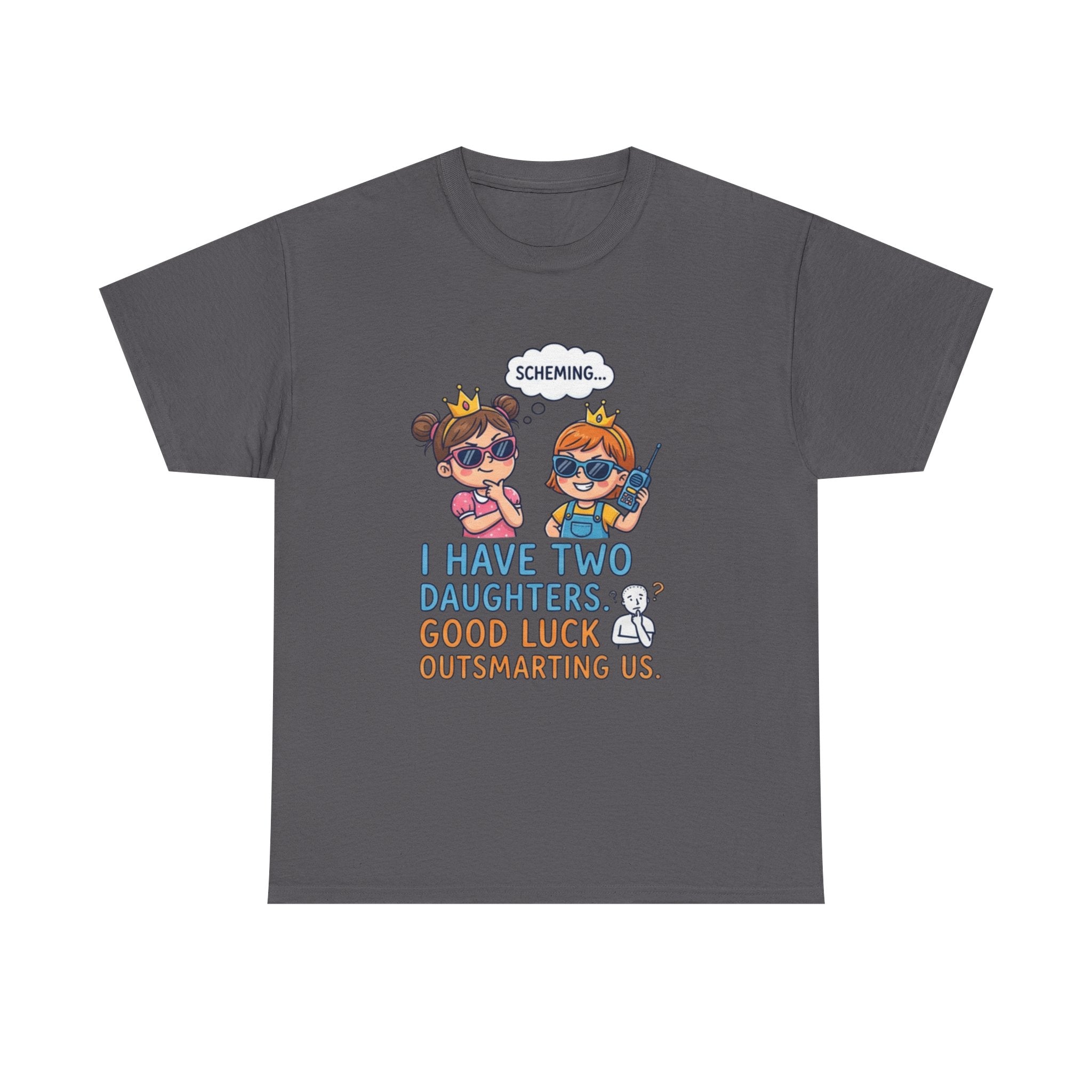 I Have Two Daughters Shirt Funny Dad T Shirt Cartoon Tee Parenting Humor Shirt Girl Dad Shirt Fathers Day Gift